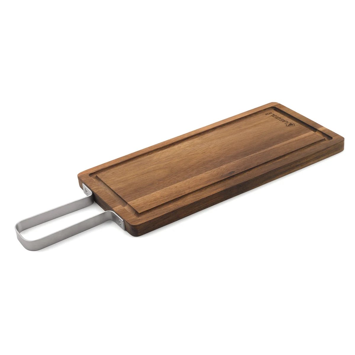 Planche à fromage acacia + couteau inox - Reflet bois / argent, LAGUIOLE CUISSON