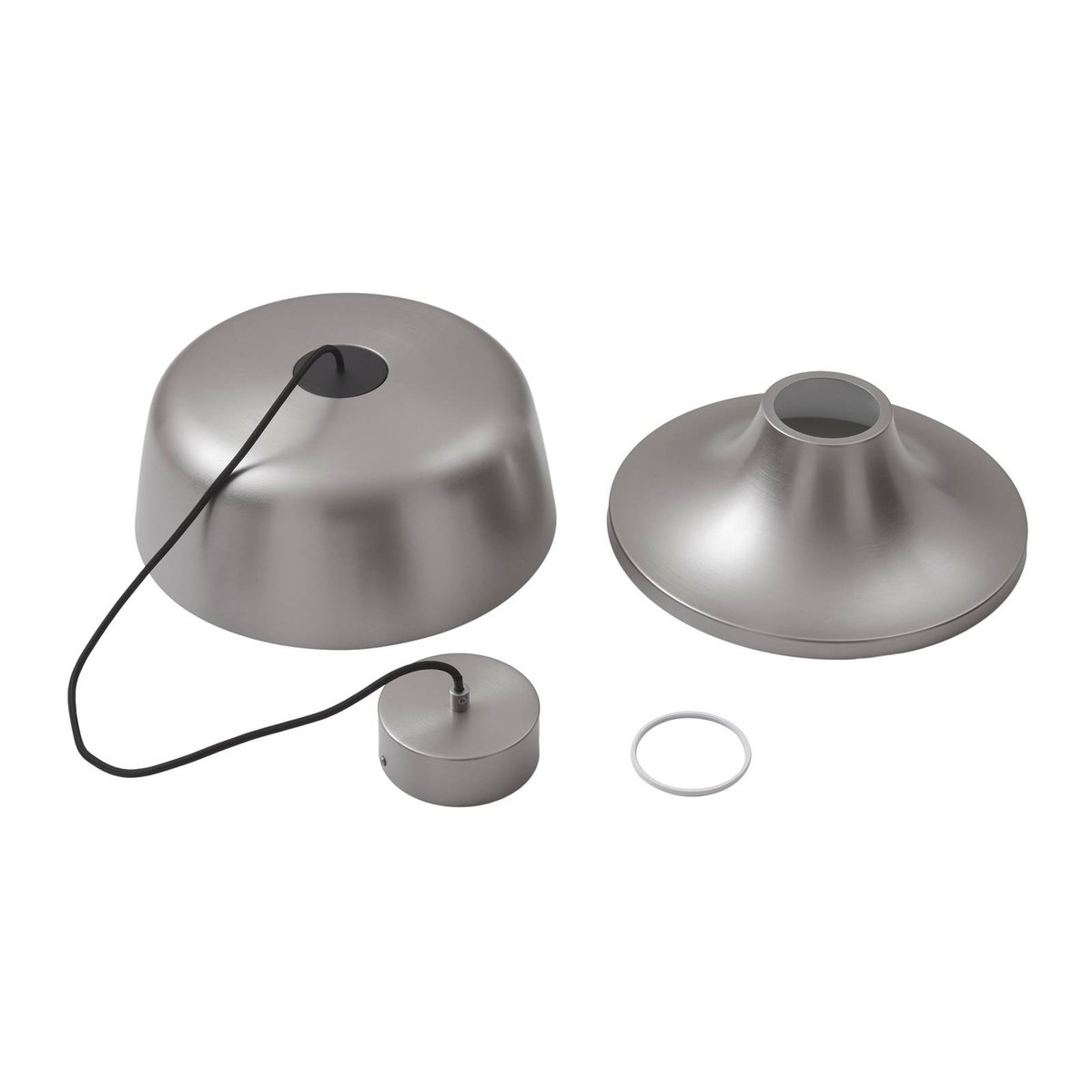 Suspension en aluminium designLED, Faelinor gris argenté, LUCANDE