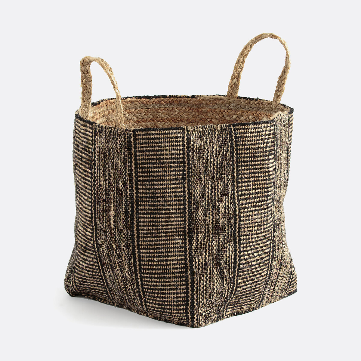 Panier tressé en jute, JUTLO naturel/noir, LA REDOUTE INTERIEURS