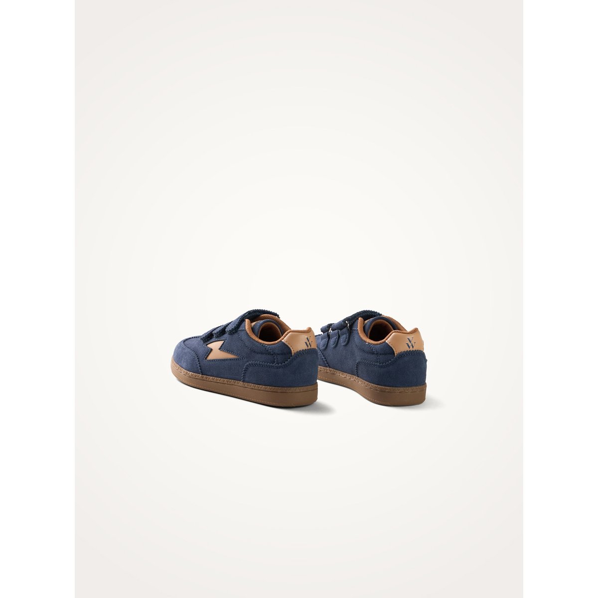 Baskets éclair à scratchs avec semelle retro Mini AURA Emblem bleu marine, VANESSA WU