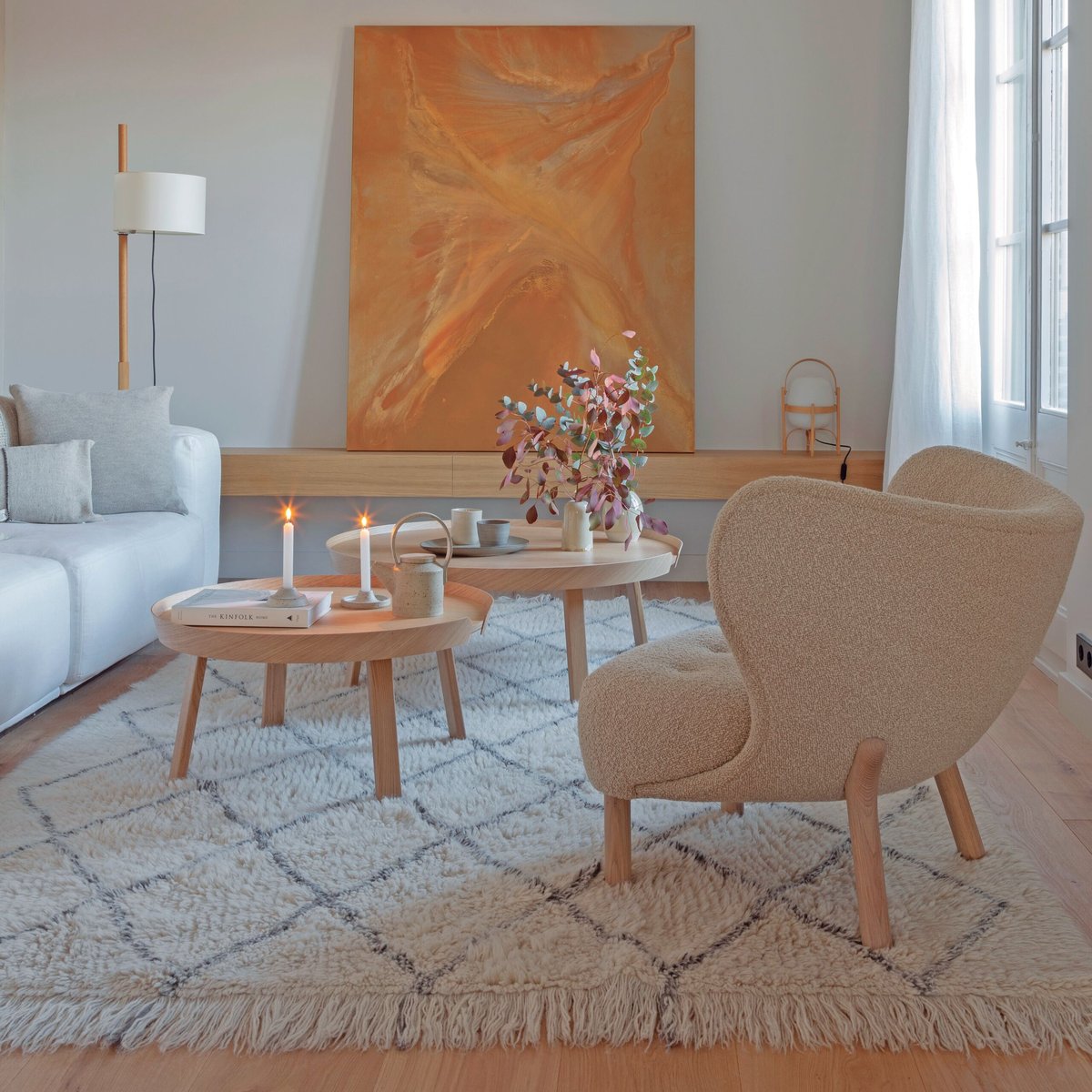 Tapis Lainable Rectangulaire BEREBER CLASSICS blanc, LORENA CANALS