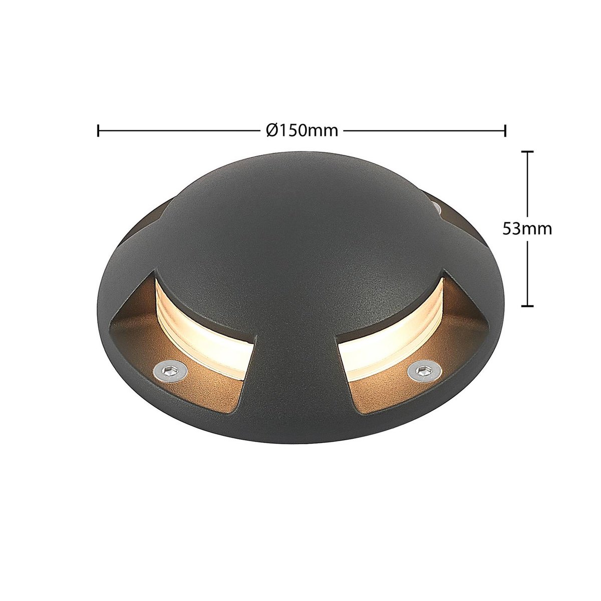 Luminaire extérieur en aluminium moderneLED gris foncé, LINDBY