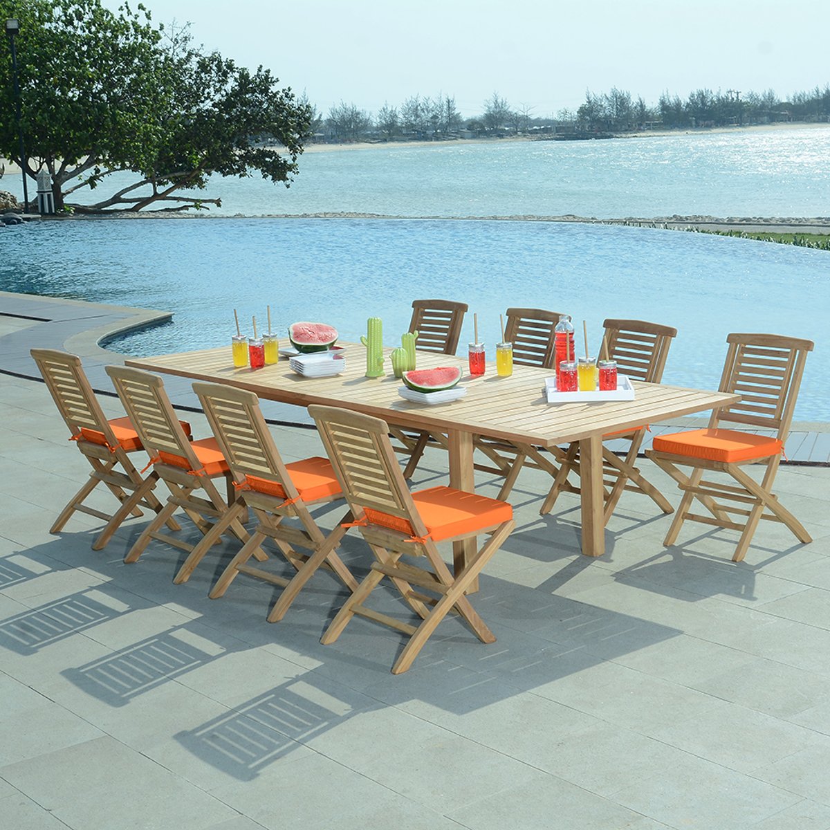 Chaises de jardin pliantes en teck massif (lot de 2) - BARBADE naturel, TECK ATTITUDE