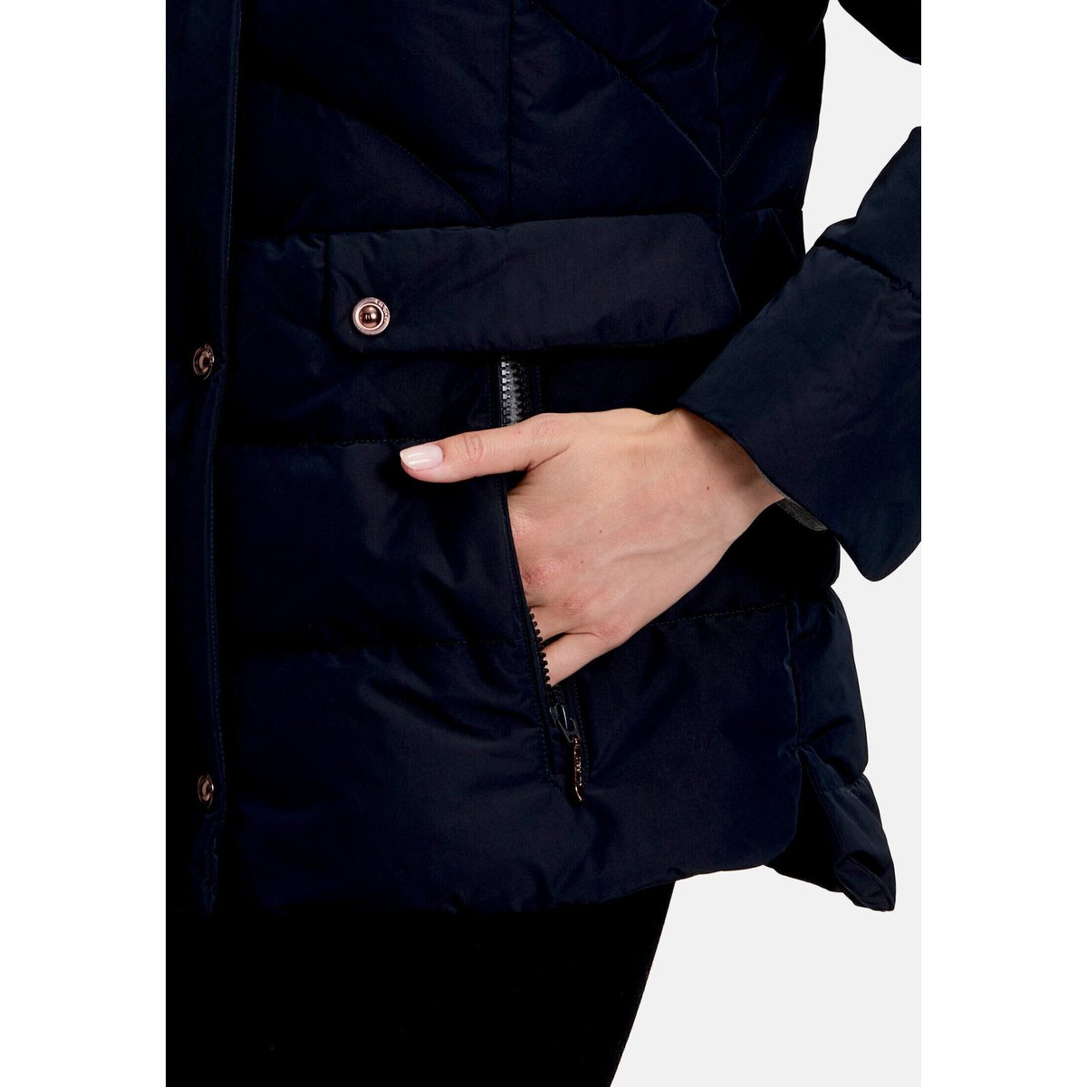 Veste matelassée duvet synthétique bleu foncé, GIL BRET
