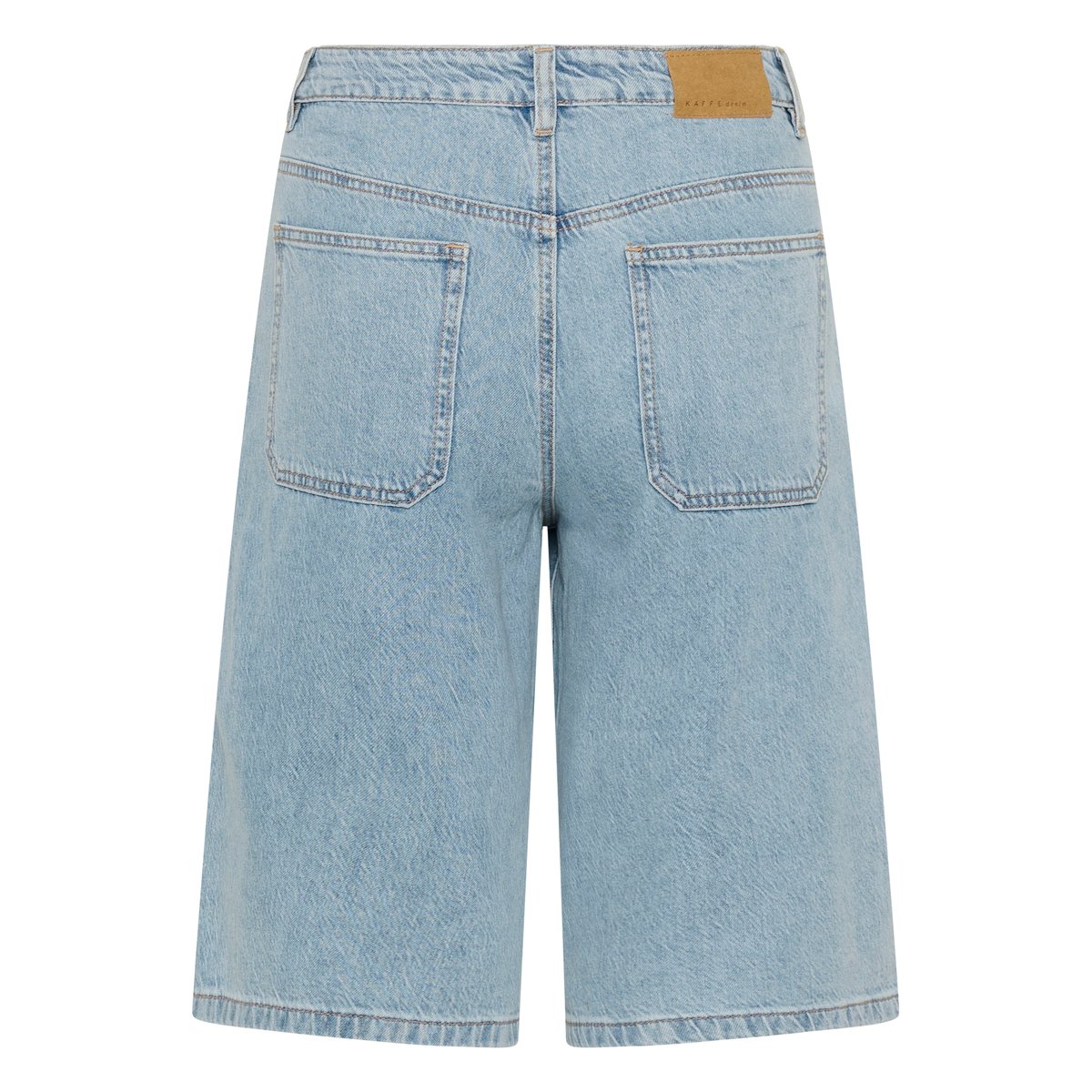 Shorts en jean bleu denim floral light blue washed denim, KAFFE