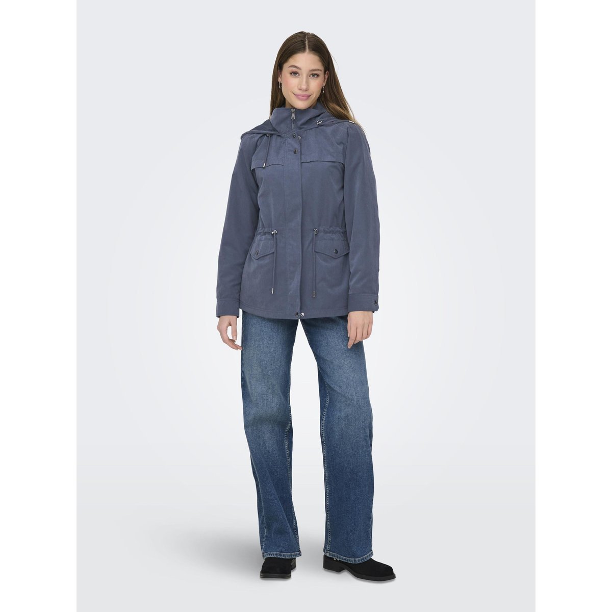 Parka à capuche ombre blue, ONLY