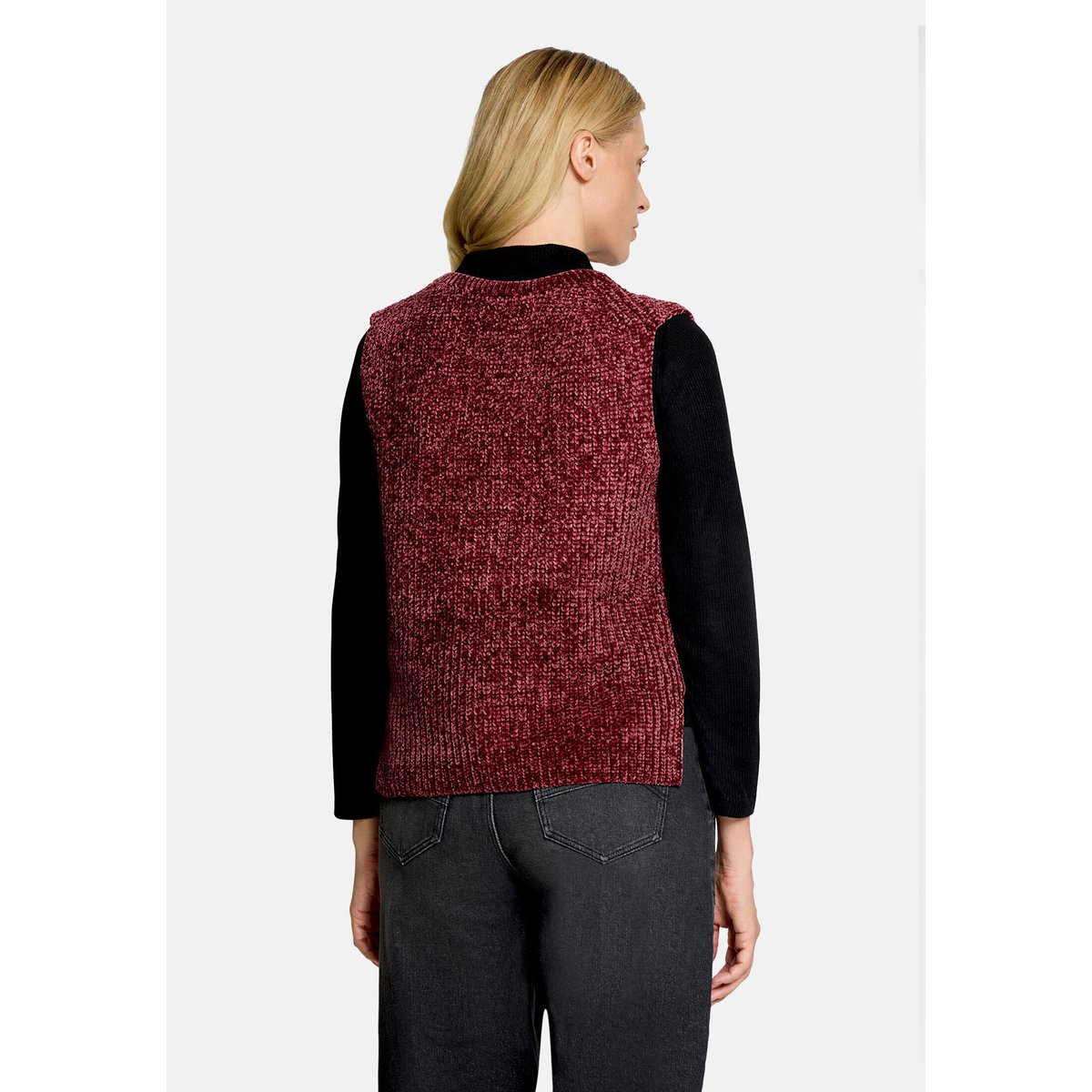 Pull-over en maille sans manches fall burgundy, BETTY & CO