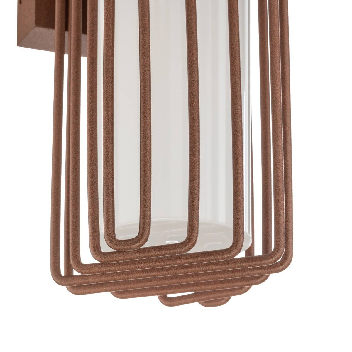 Applique extérieure en aluminium moderne rouille, blanc, LUCANDE