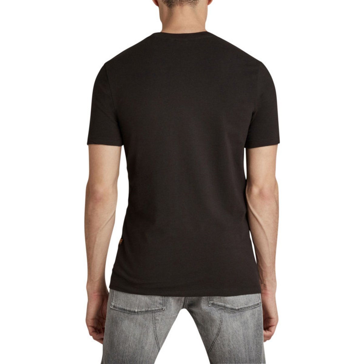 T-shirt coton biologique col rond noir, G-Star RAW
