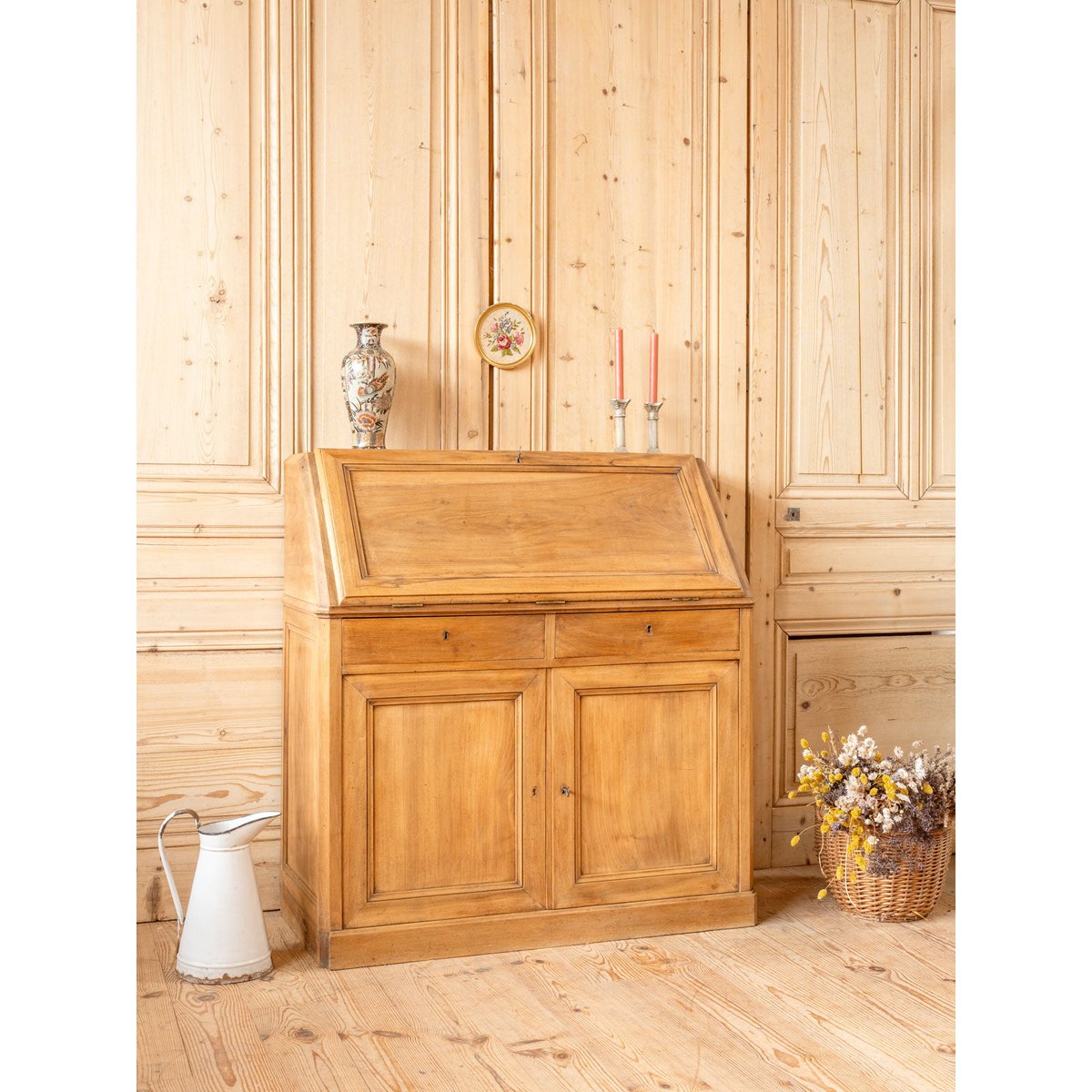 Secrétaire vintage en bois Edouard N°1041 - Bon état bois foncé, DEBONGOUT