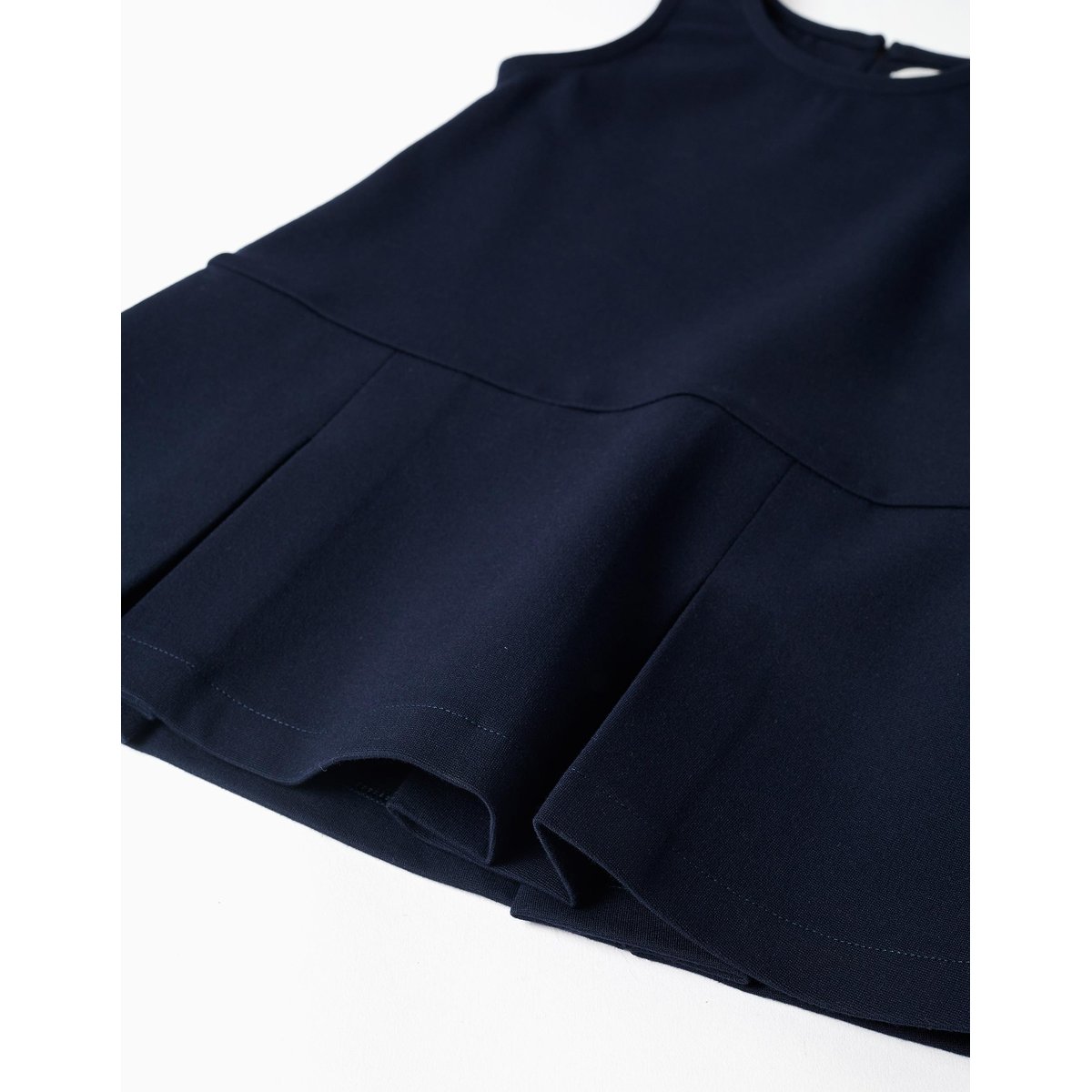 Robe sans manches en ponte de Roma bleu foncé, ZIPPY