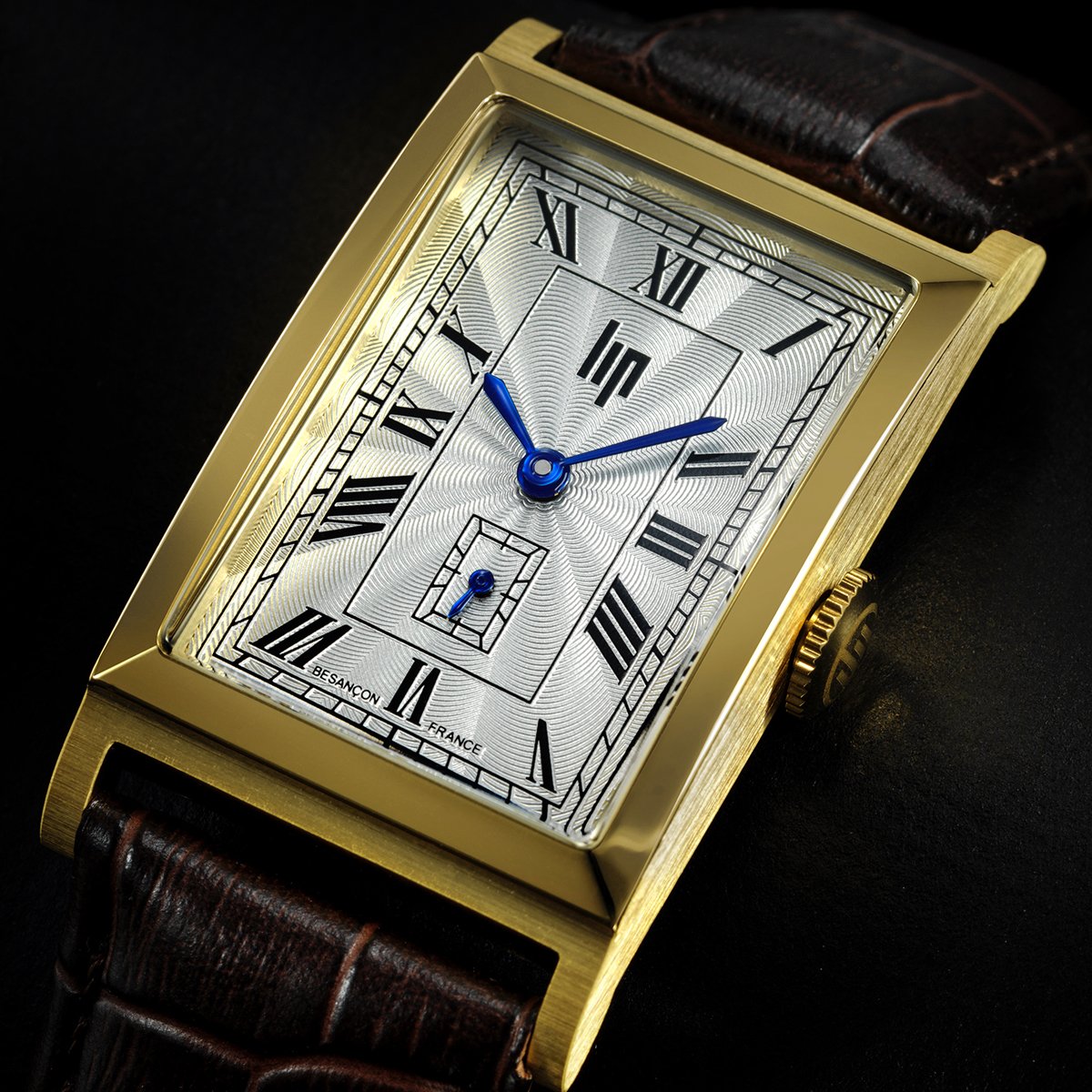 Montre Analogique CHURCHILL doré argenté marron foncé, LIP