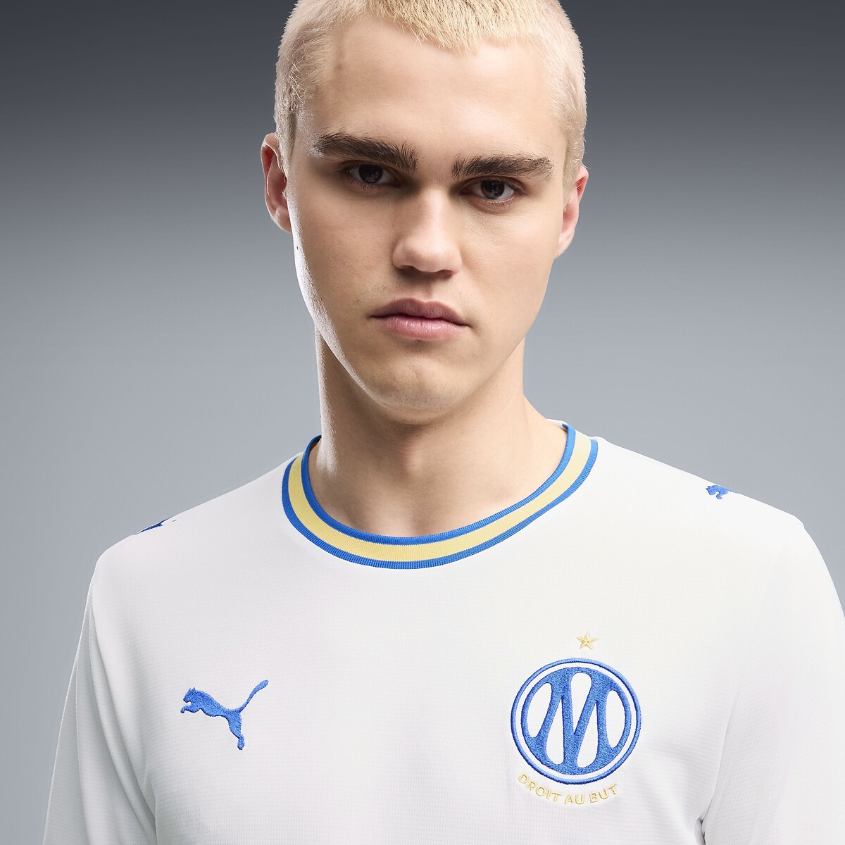 Maillot de foot Olympique de Marseille Home Jersey blanc + bleu, PUMA