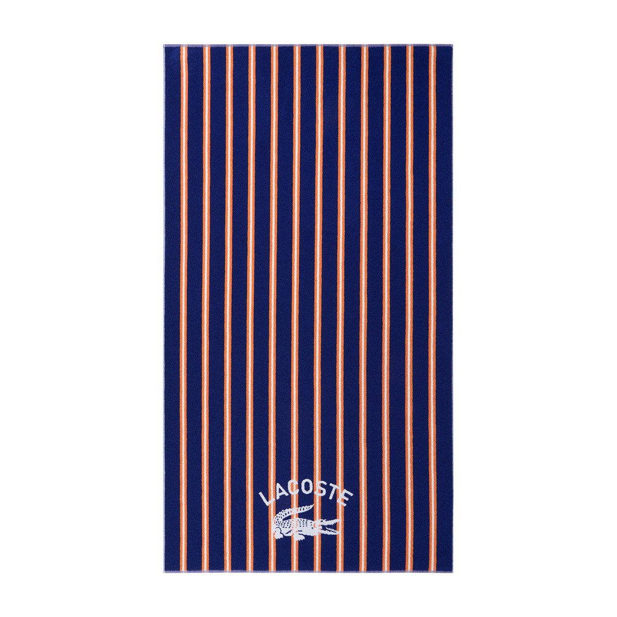 Serviette de plage en coton, L SUNSTRIPE saphir, LACOSTE HOME