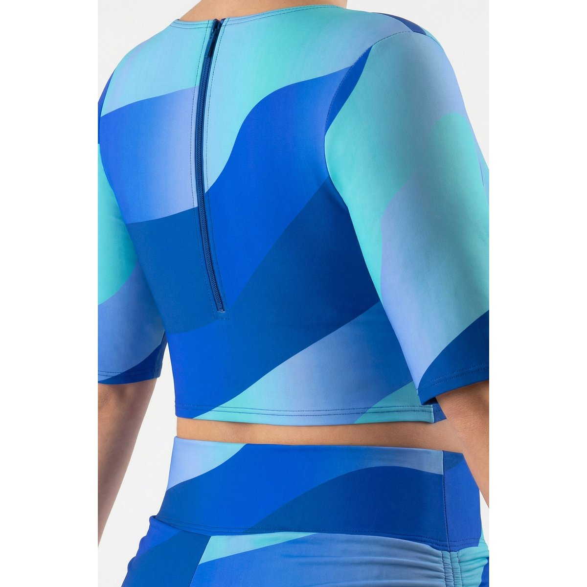 Bikini avec bonnets souples, manches courtes bleu roi, ULLA POPKEN