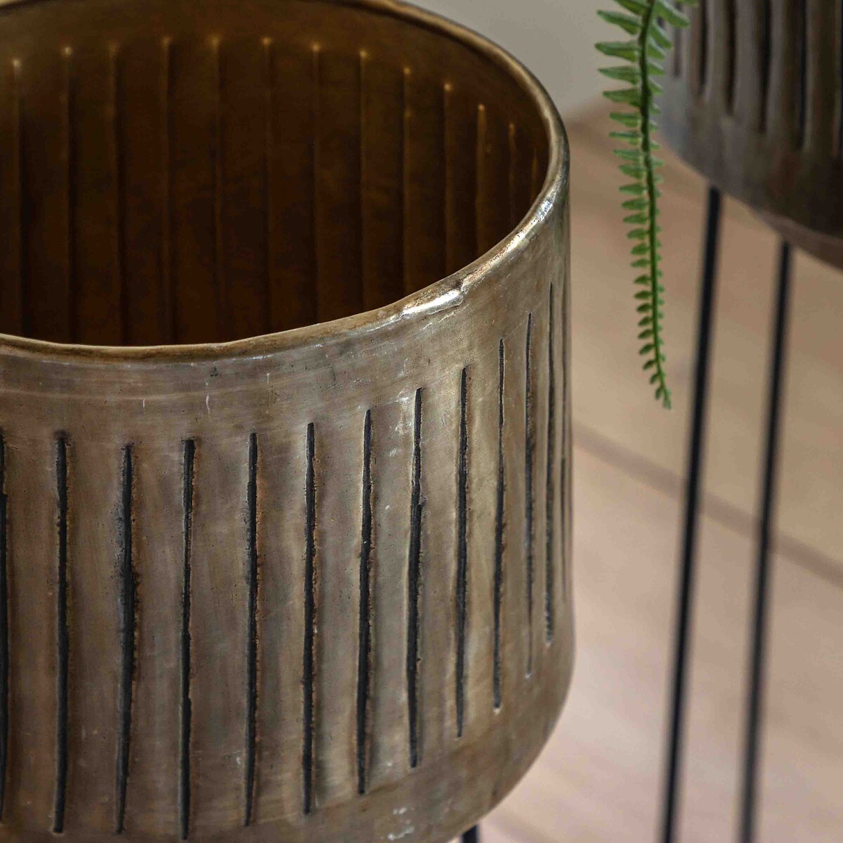 Set of 2 Elina Planters in Gold gold-coloured, ÉDITÉ