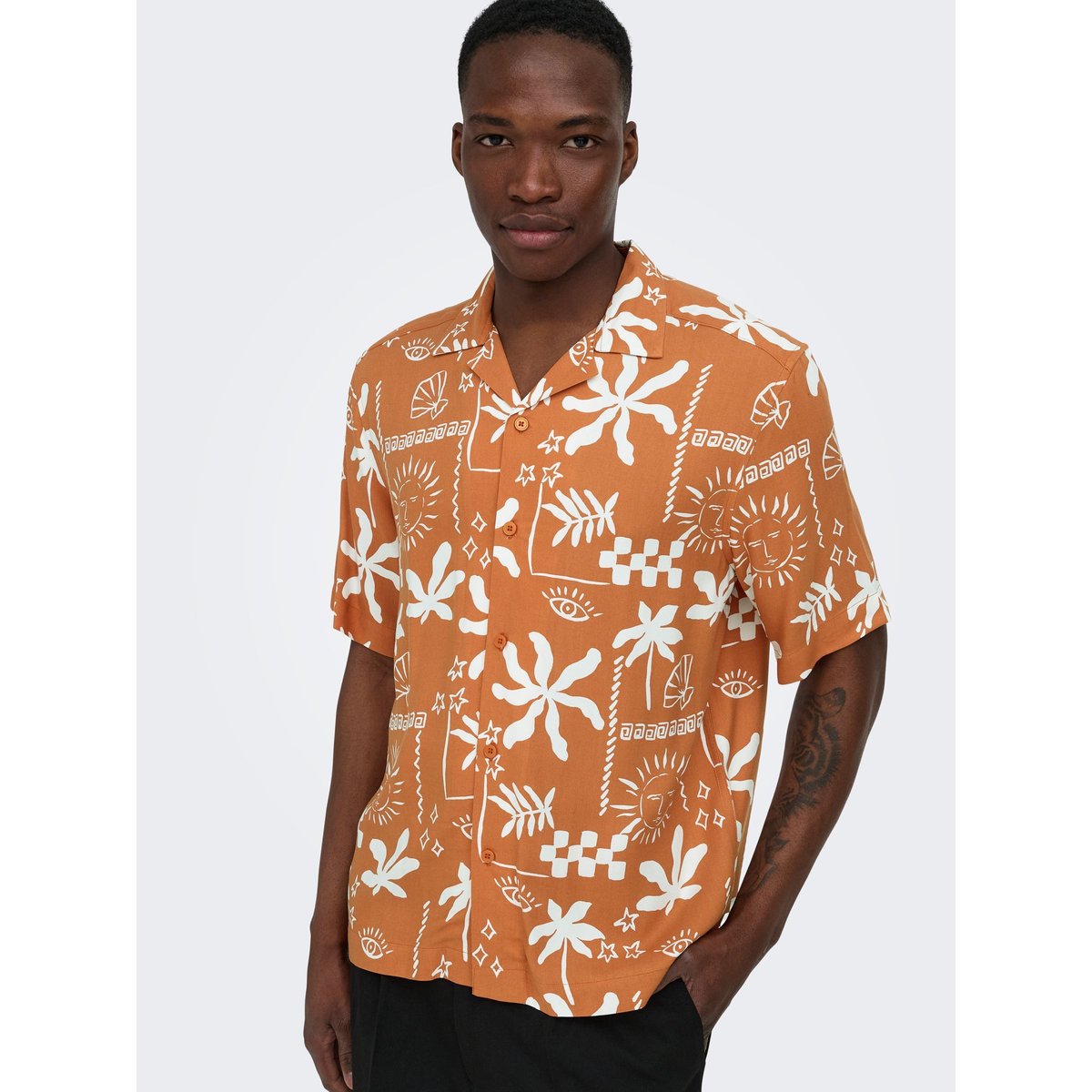 Chemise raw sienna, ONLY & SONS