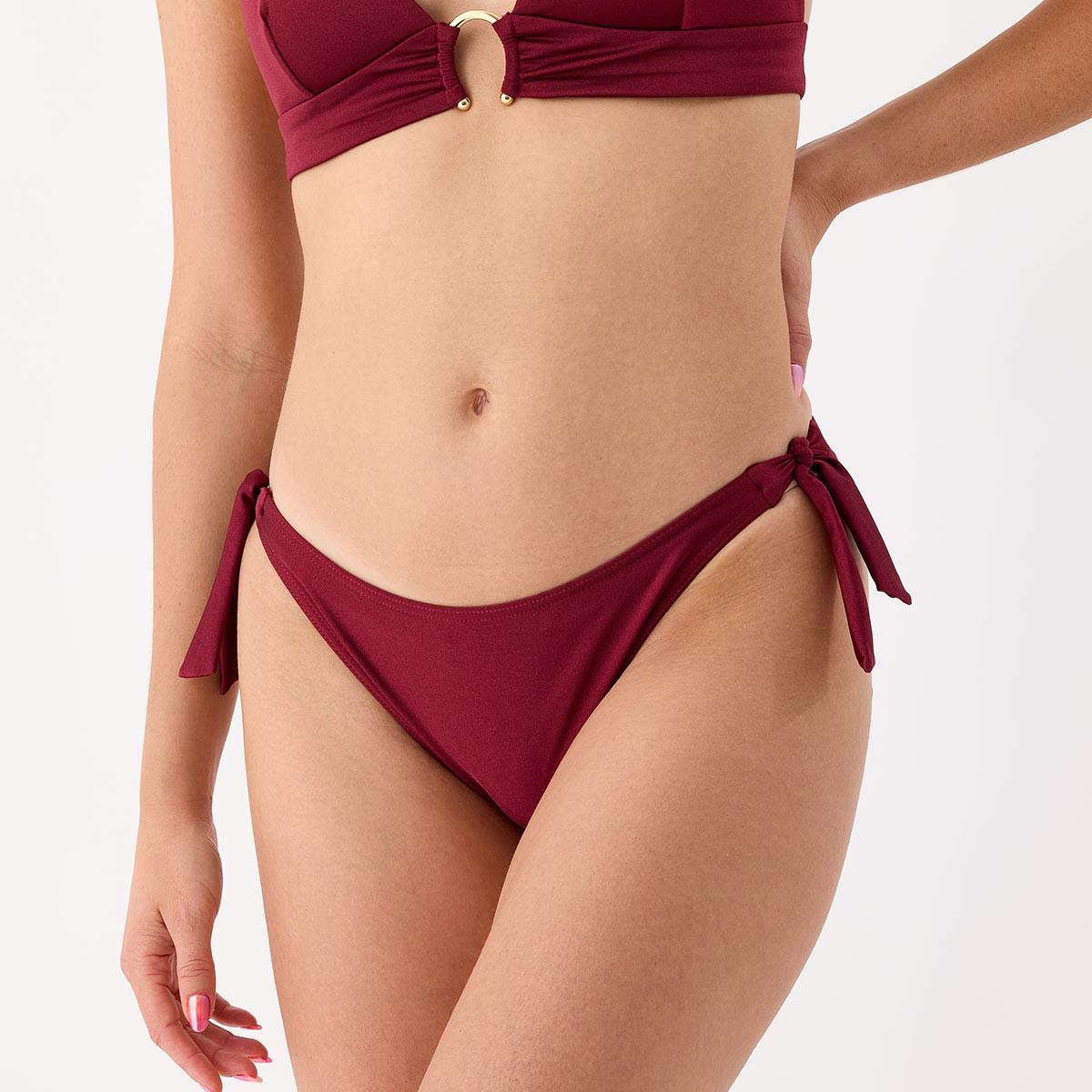 Bas de maillot brésilien souple VENUS prune, LAURA BY JANINE ROBIN