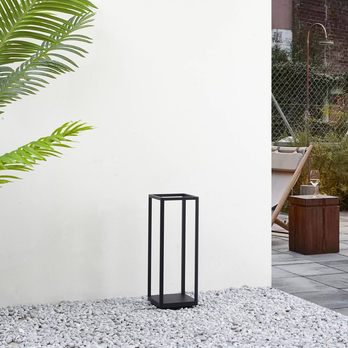 Luminaire extérieur  moderneLED, Thorvid noir, transparent, LUCANDE