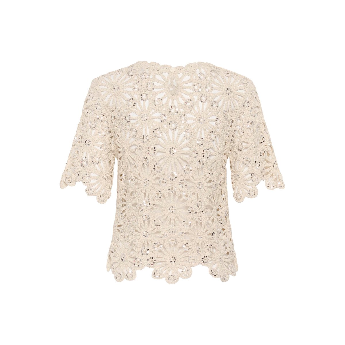 Pullover tricoté blanc broken white w. silver, KAFFE