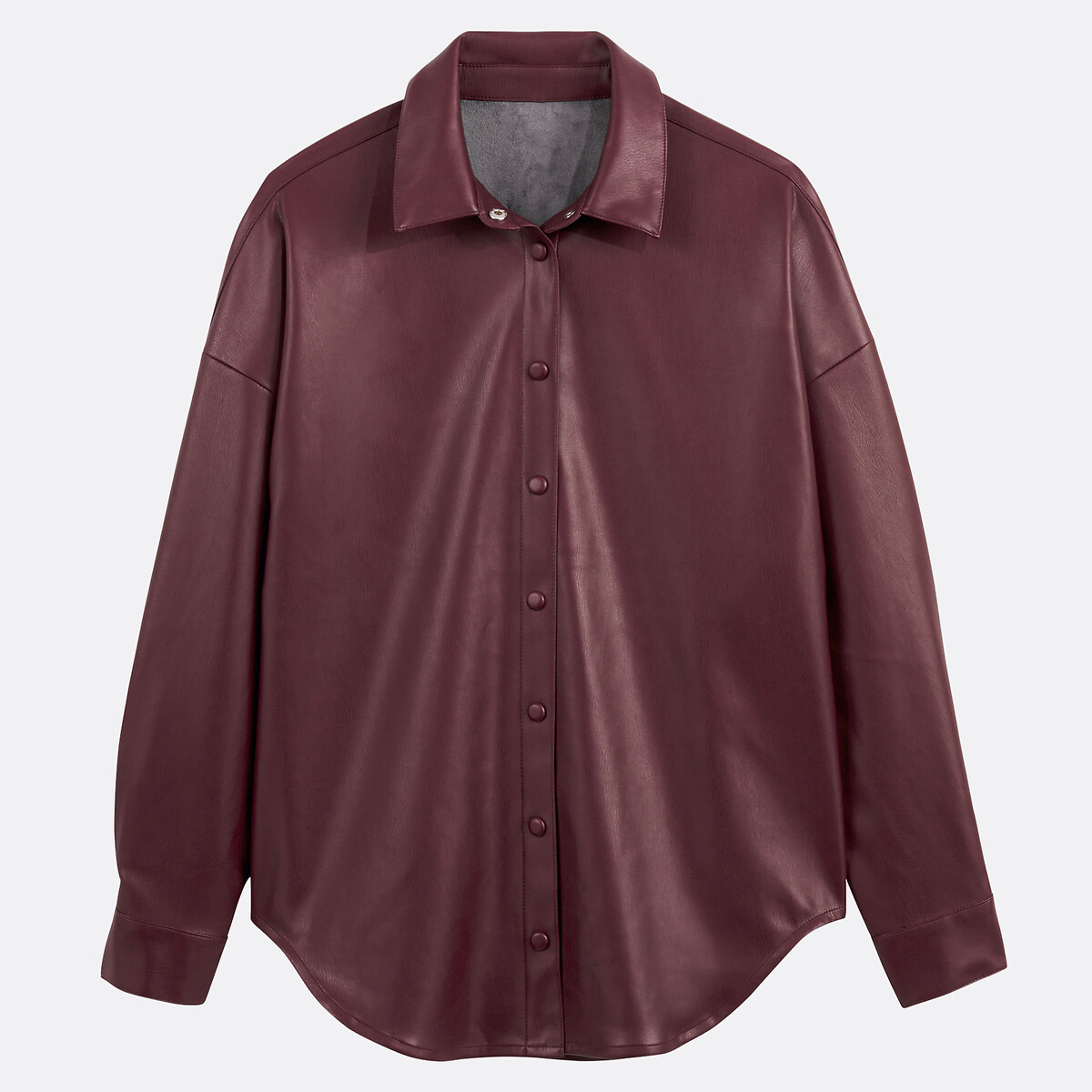 Chemise en simili, Signature APOLLINE rouge bordeaux, LA REDOUTE COLLECTIONS