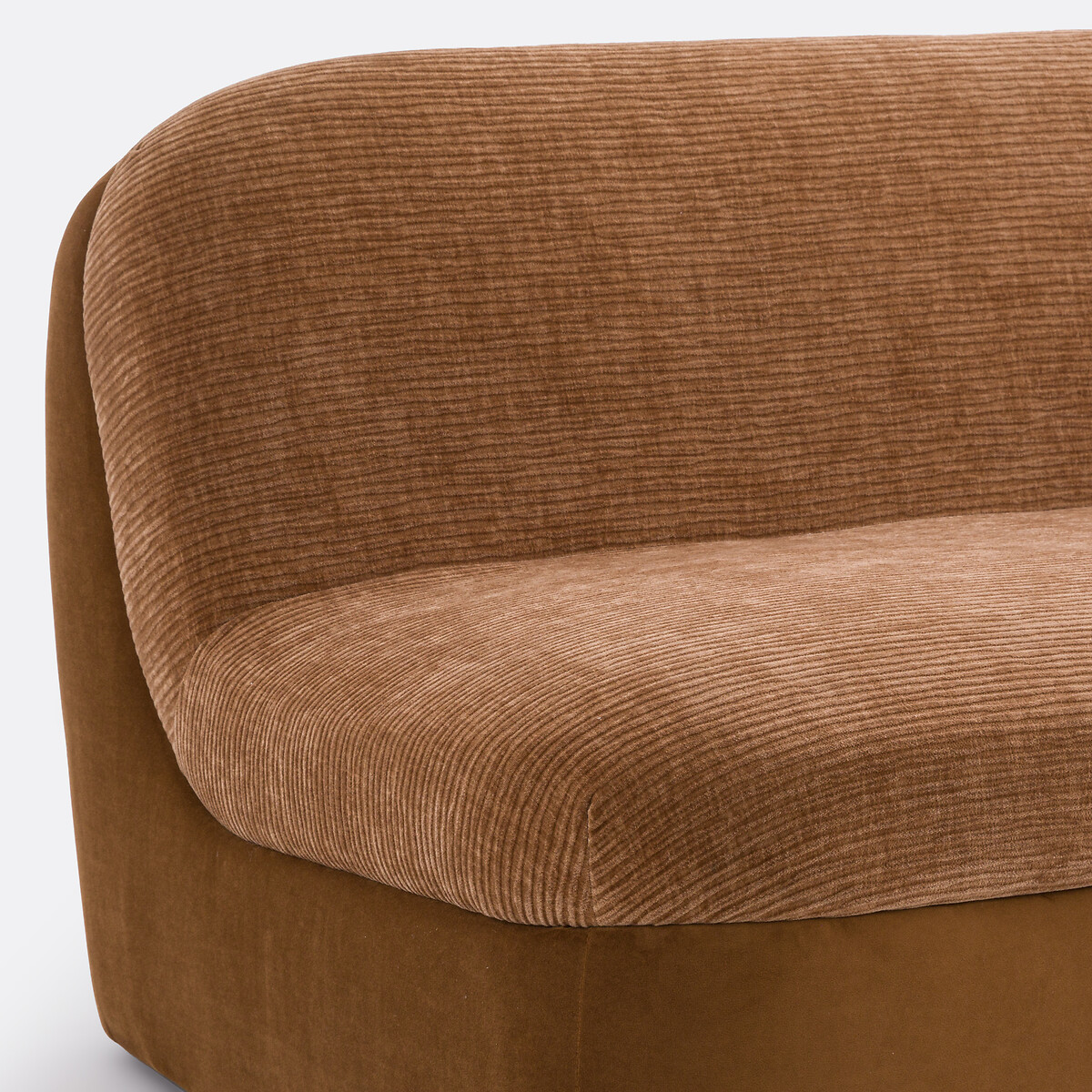 Banquette 2 places, velours, Ventis ocre, LA REDOUTE INTERIEURS