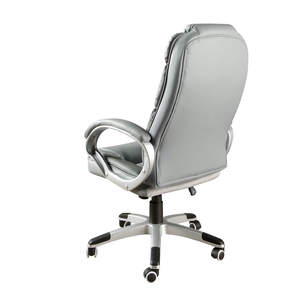 Fauteuil de bureau pivotante en simili-cuir gris, ANGEL CERDA