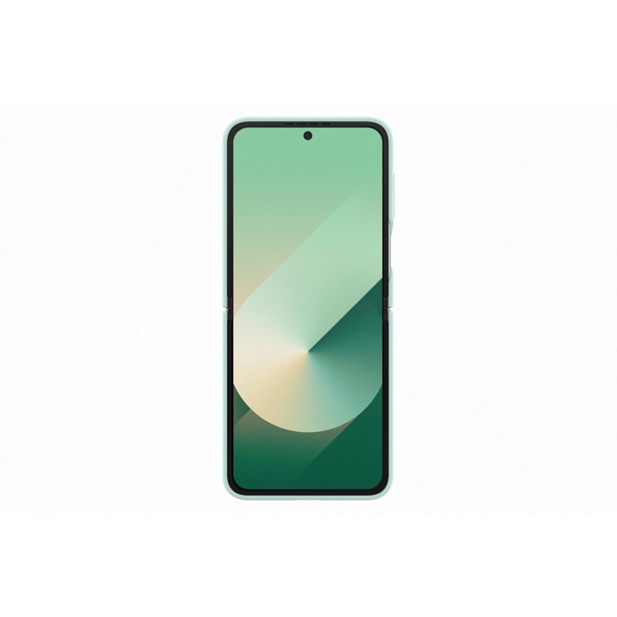 Coque Z Flip6 silicone Vert d'eau avec anneau couleur unique, SAMSUNG