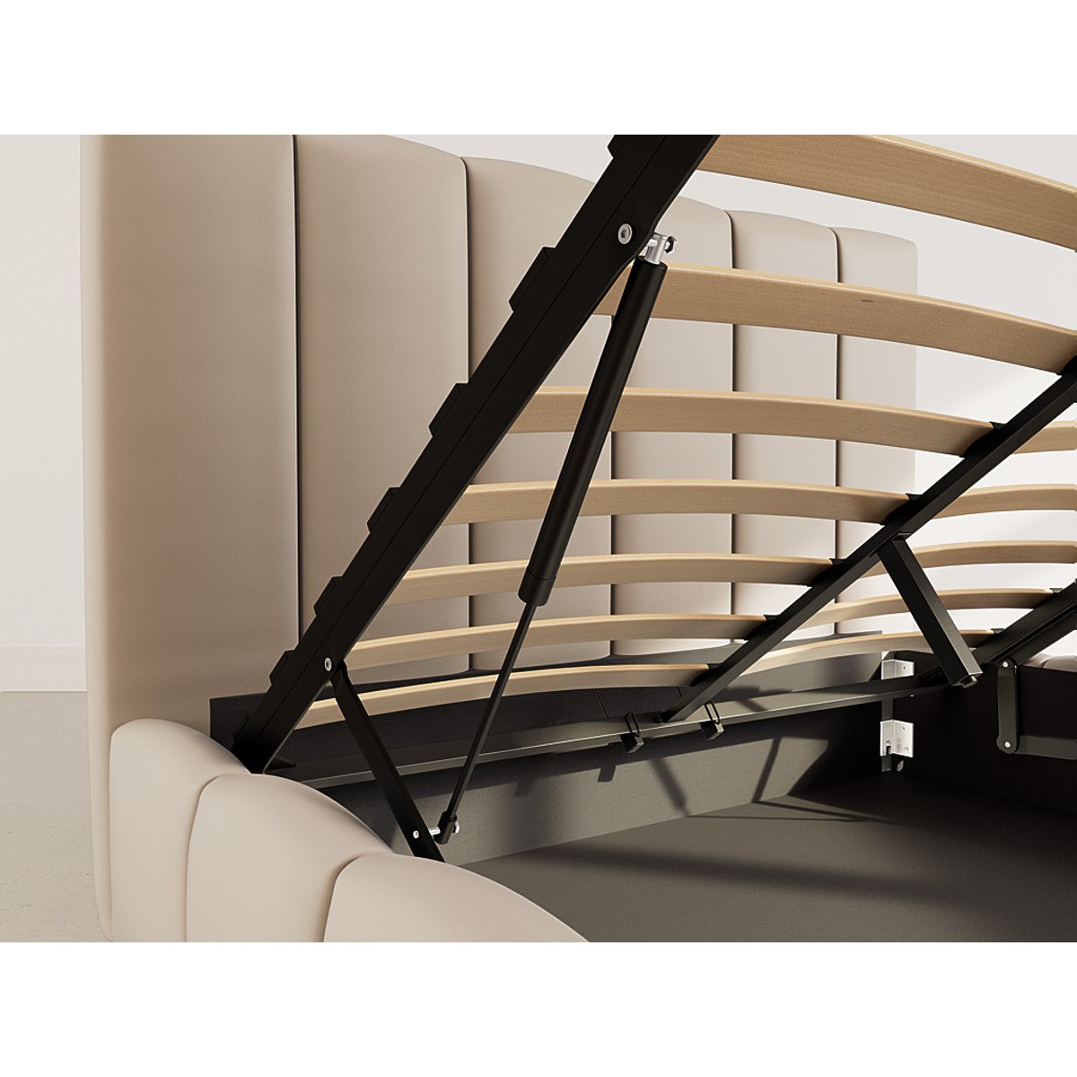 Lit coffre - MERMAID taupe, BEST MOBILIER