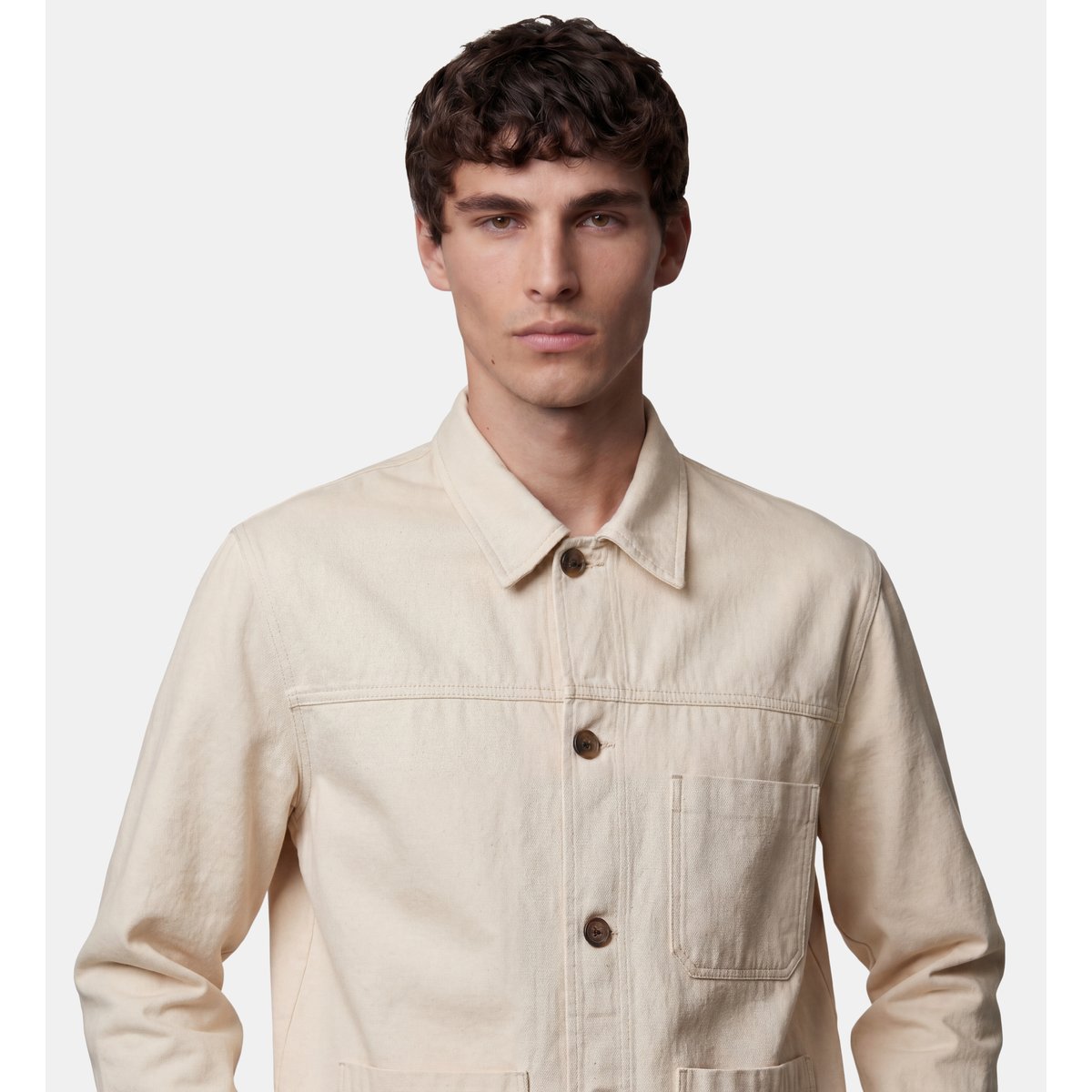 Surchemise surnim en denim coton écru, GALERIES LAFAYETTE