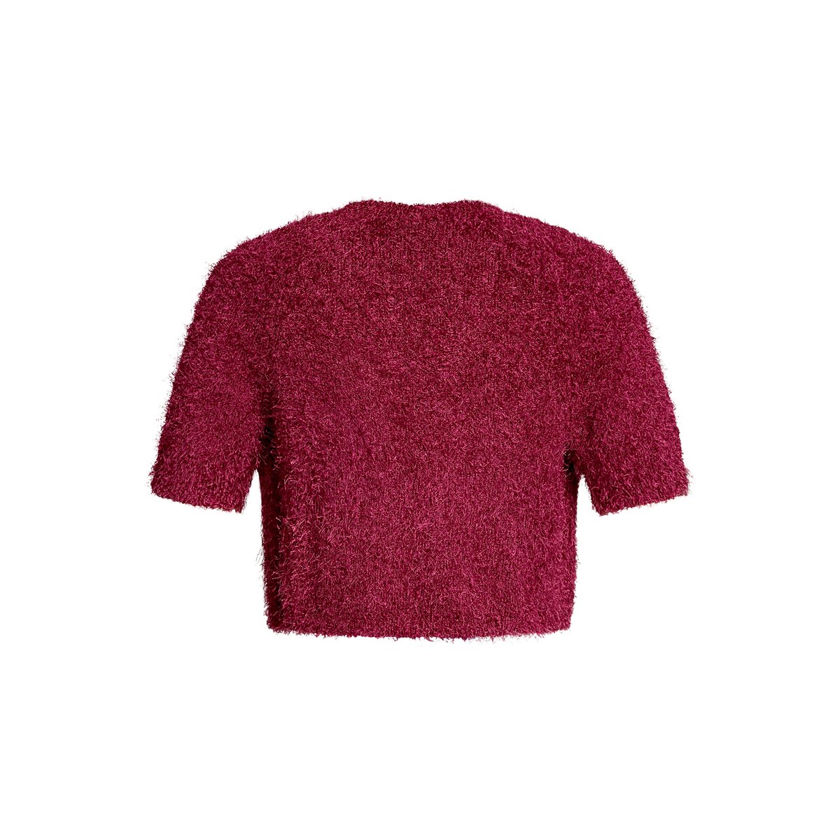 Cardigan en maille d'été à teneur en fil fantaisie dark fuchsia, VERA MONT