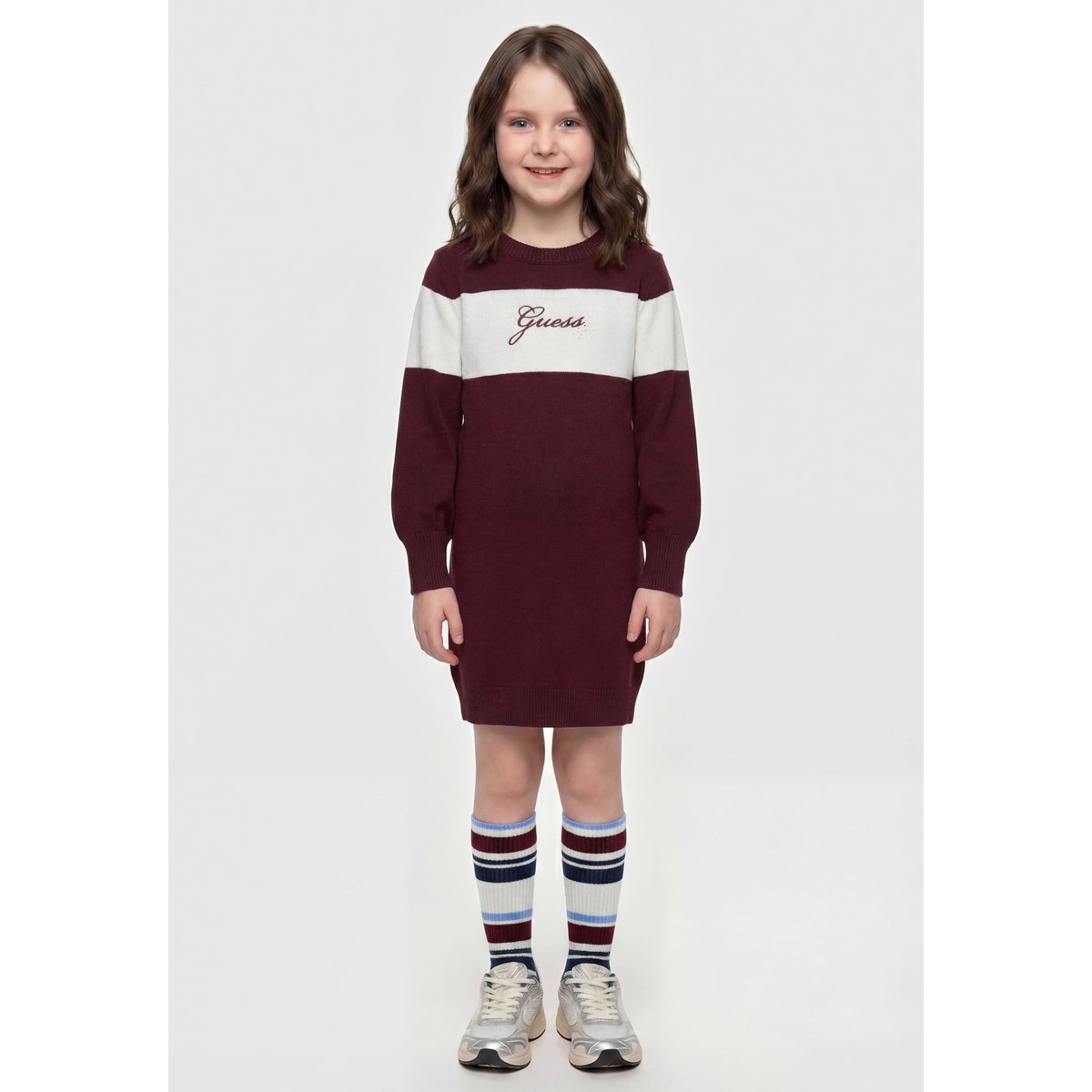 Robe Pull marron foncé, GUESS KIDS