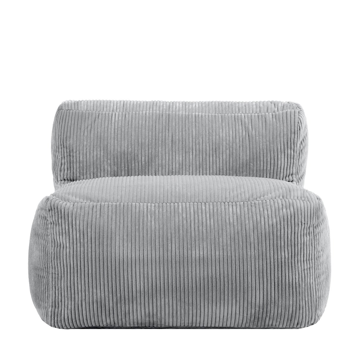 Pouf fauteuil modulaire en velours côtelé Oeko-Tex® - ZEN gris, ICON