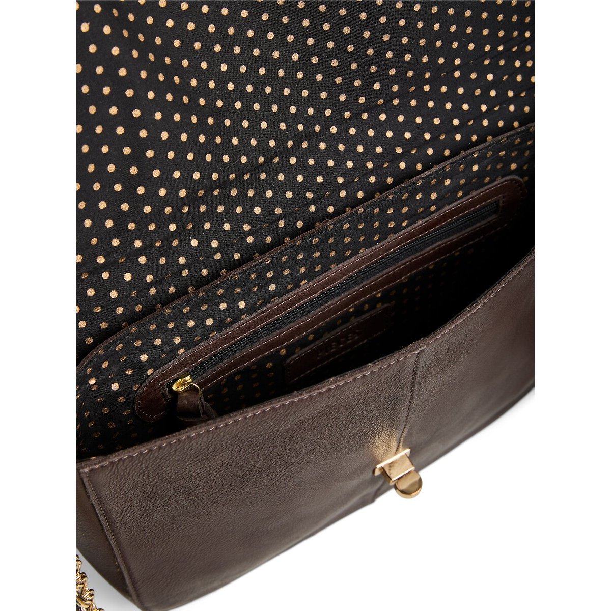 Sac à main en cuir, Grainna marron foncé, PIECES