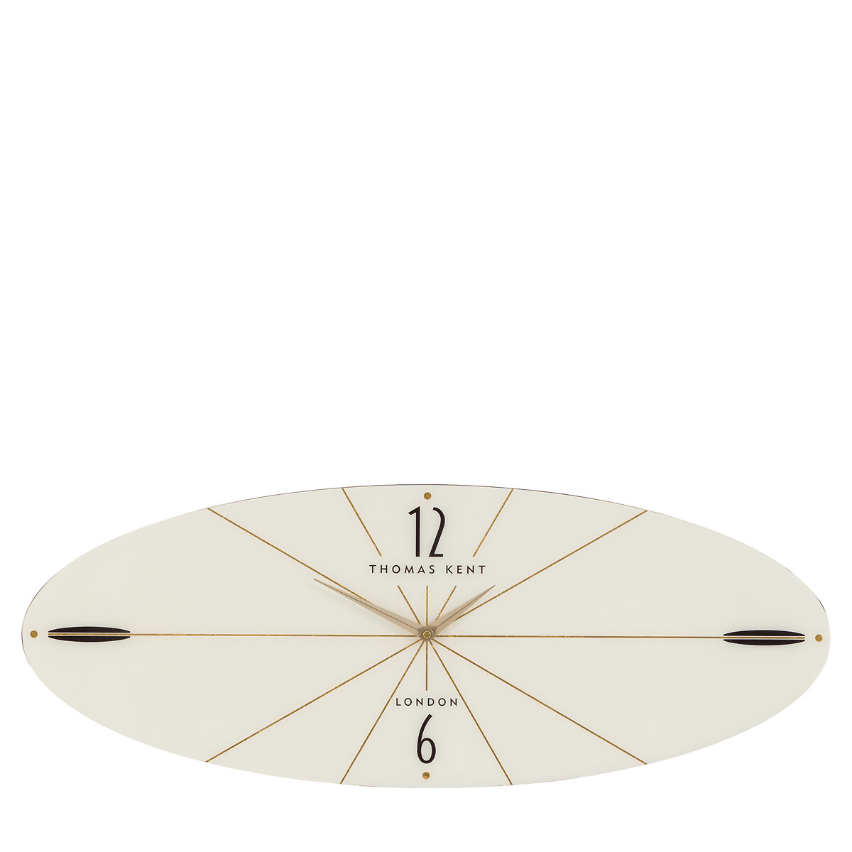 Greenwich Ellipse 31" Oversized Wall Clock white, THOMAS KENT
