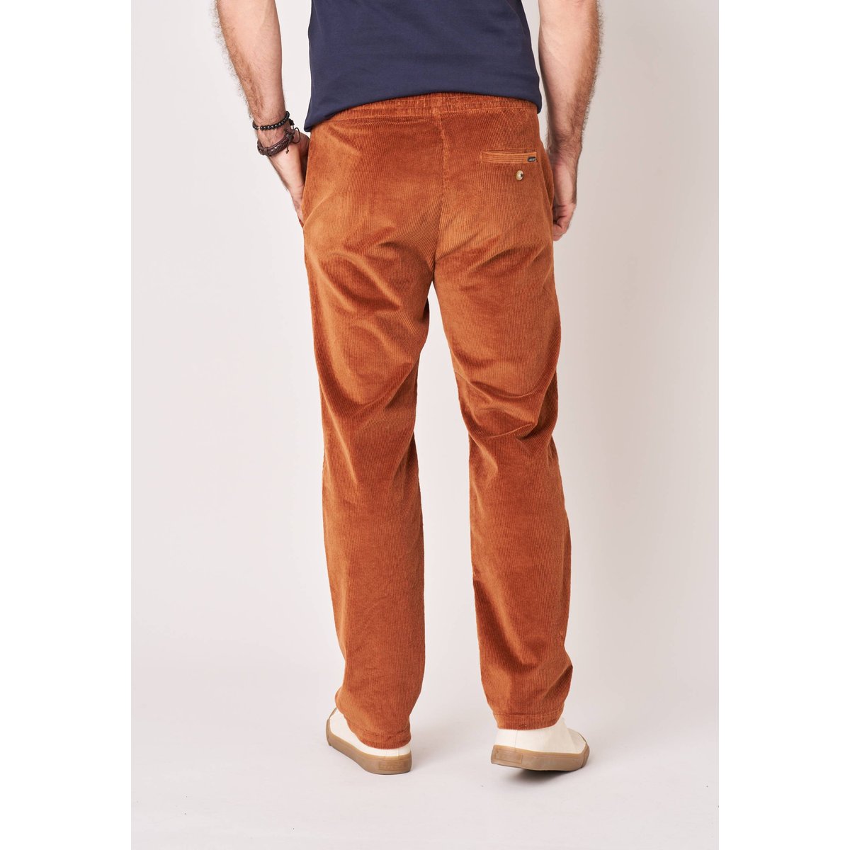 Pantalon relaxed homme en velours côtelé LEANDRE cognac, DEELUXE