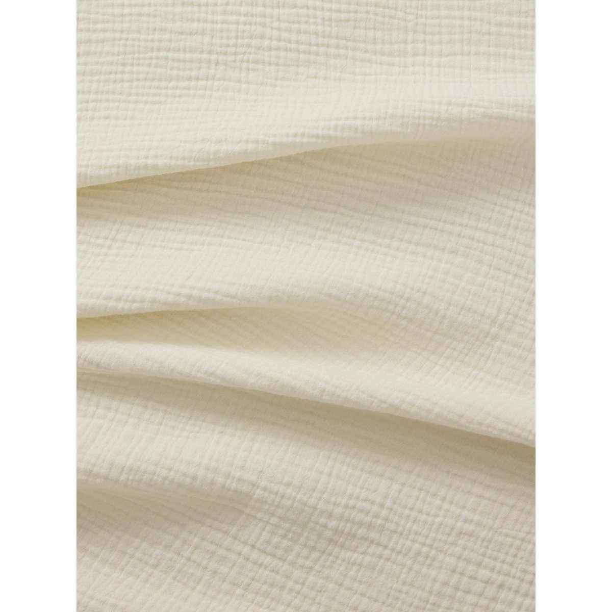 Drap-housse gaze de coton blanc fonce uni, CYRILLUS