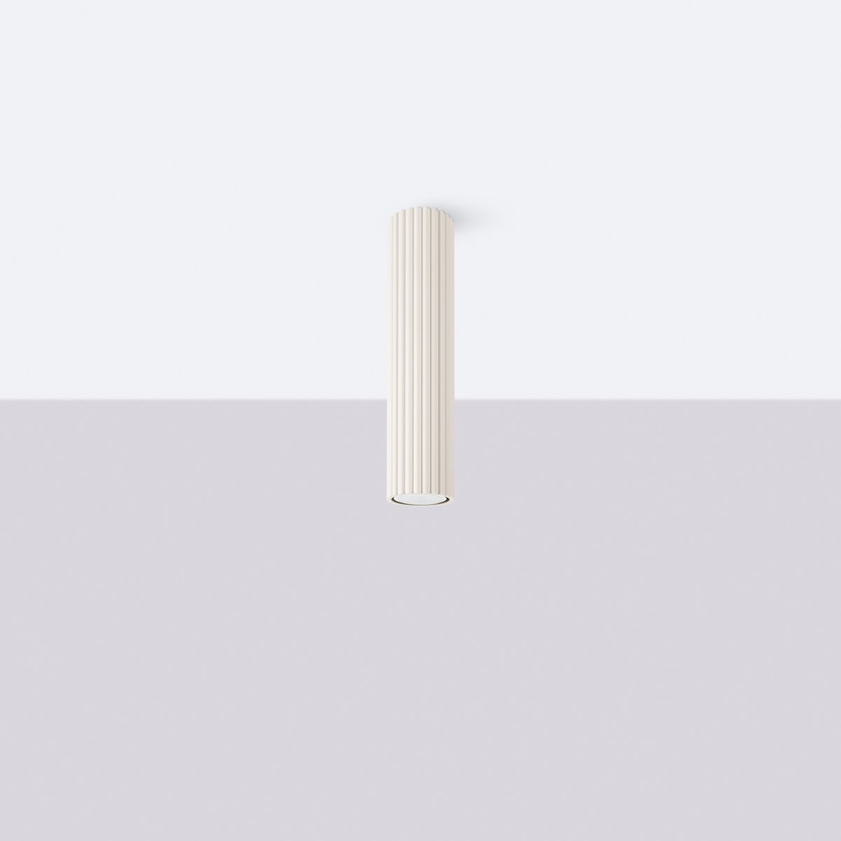 Plafonnier Aluminium Beige GU10 1 Karbon 30 beige, EDEN