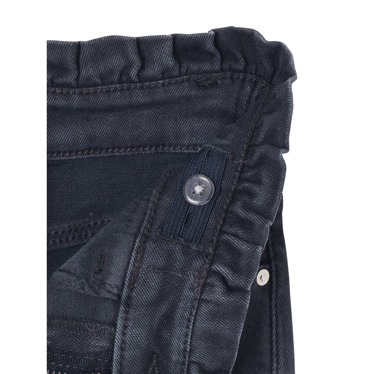 Pantalon slim morphologie large encre, VERTBAUDET