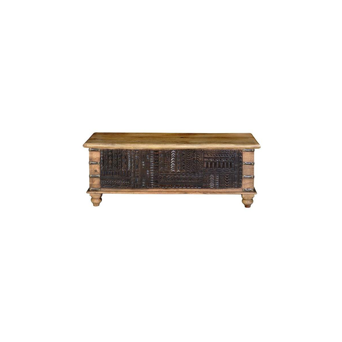 Coffre marron, DECORATION D’AUTREFOIS