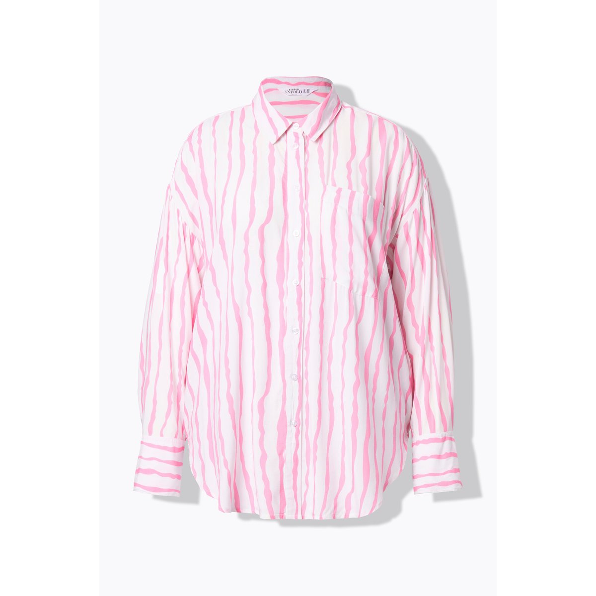 Chemisier oversize à rayures rose vif, STUDIO UNTOLD
