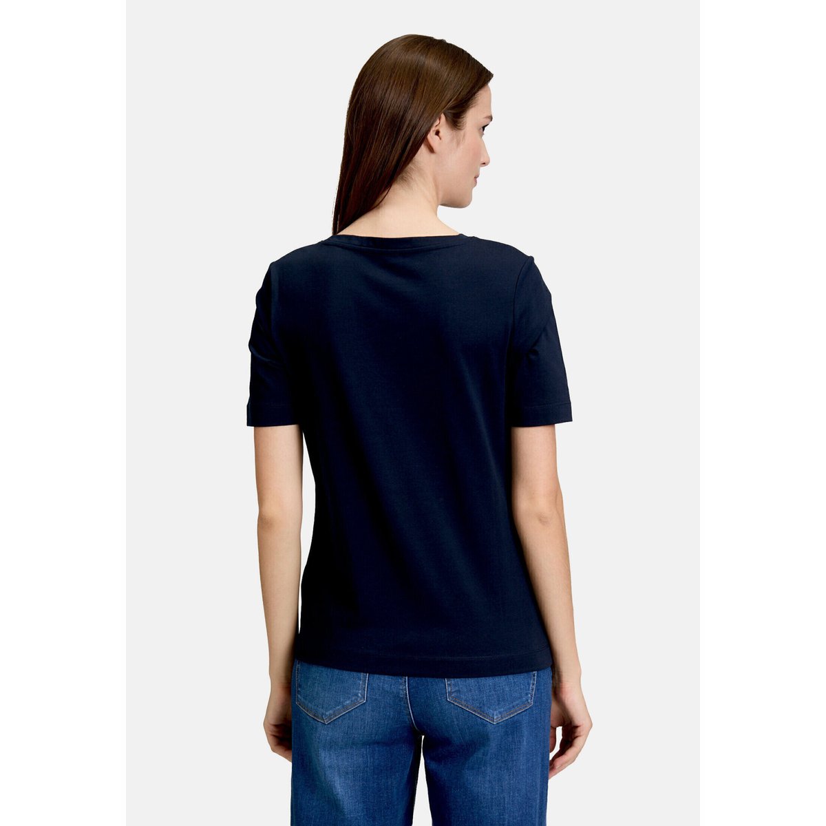 T-shirt basique à encolure ronde navy blue, BETTY & CO