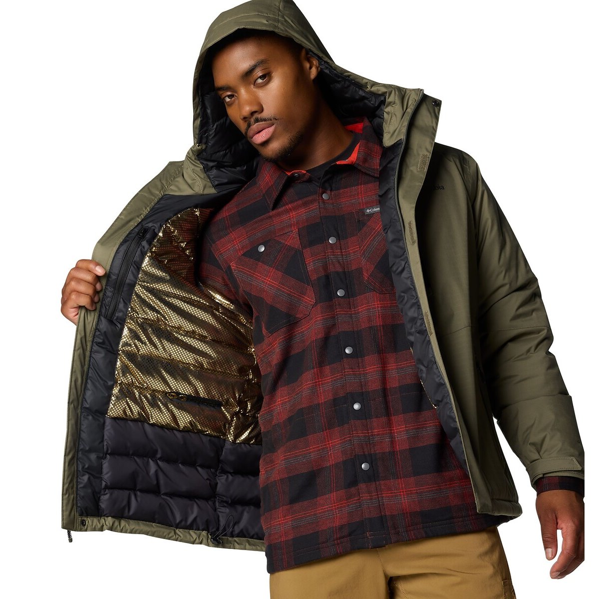 Chaqueta impermeable con aislamiento Oak Harbor verde, COLUMBIA