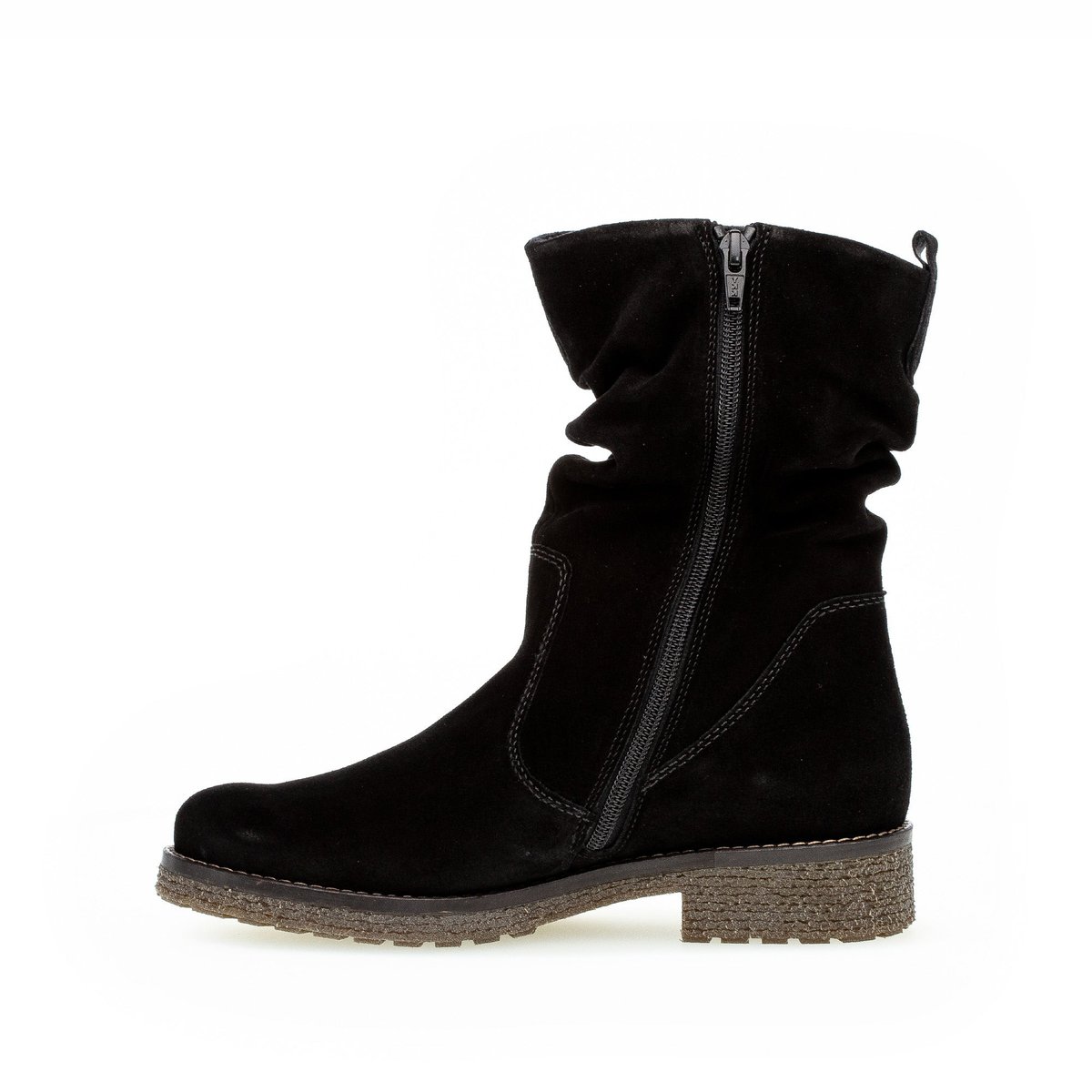Bottines en suède noir velours, GABOR
