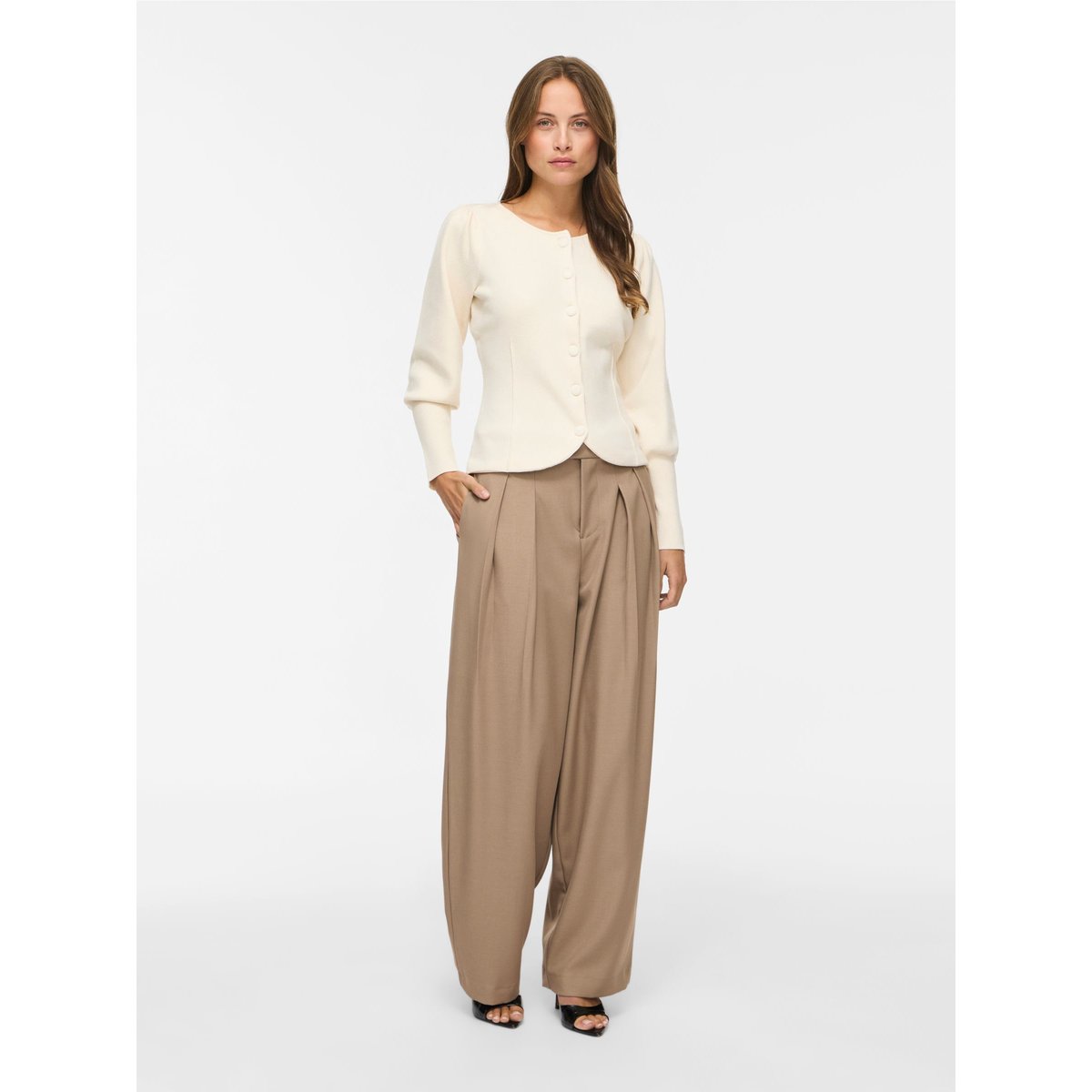 Cardigan En Maille beige - birch1, VILA