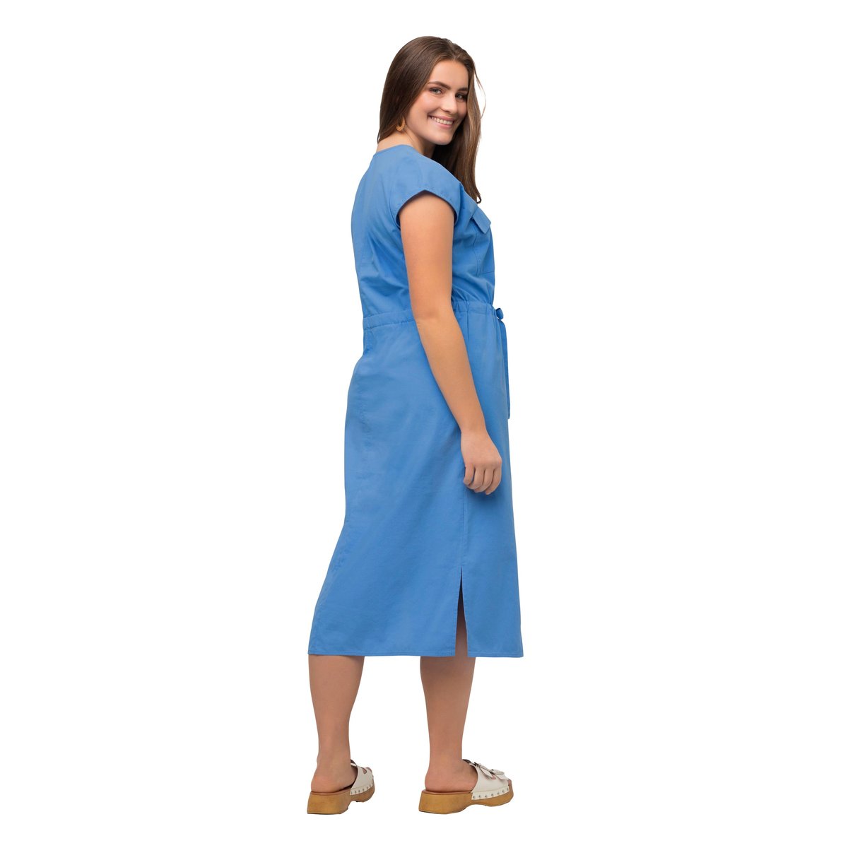 Robe midi, sans manches. Style Utility bleuet clair, ULLA POPKEN