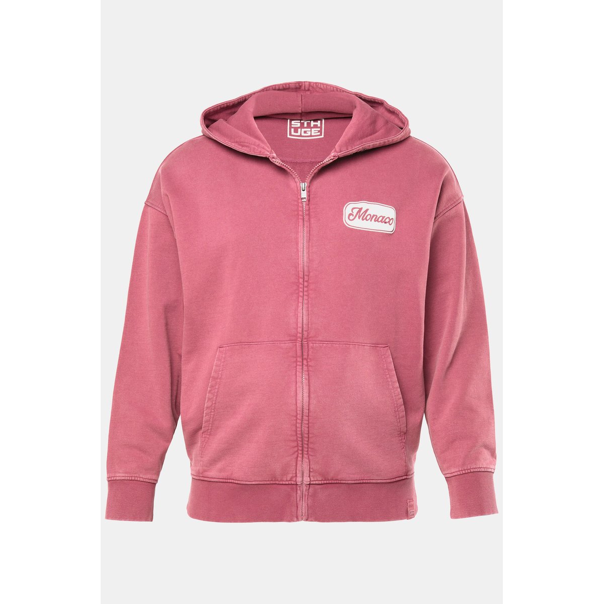 Veste à capuche en molleton prune, STHUGE