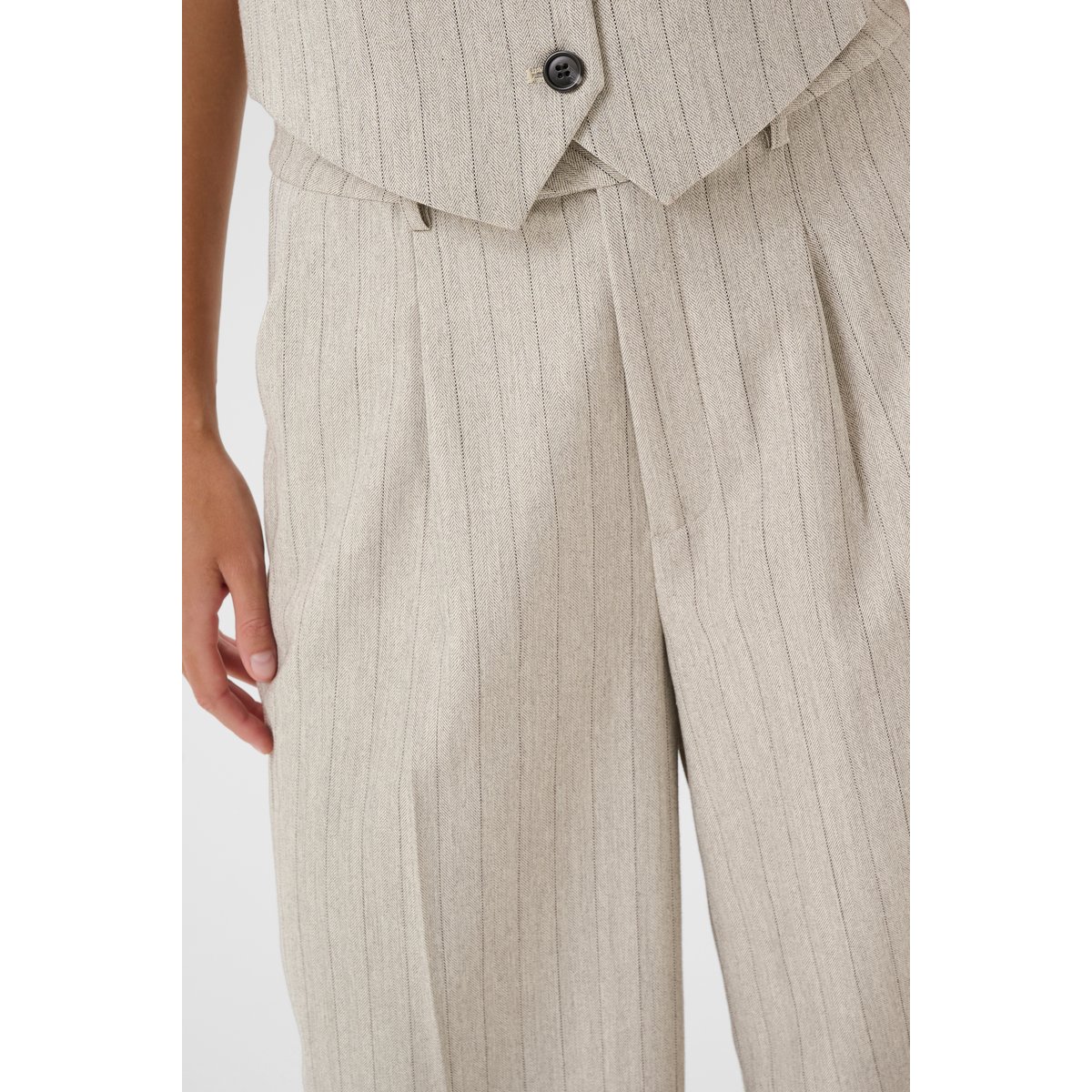 Pants Suiting gris grey pinstripe, KAFFE