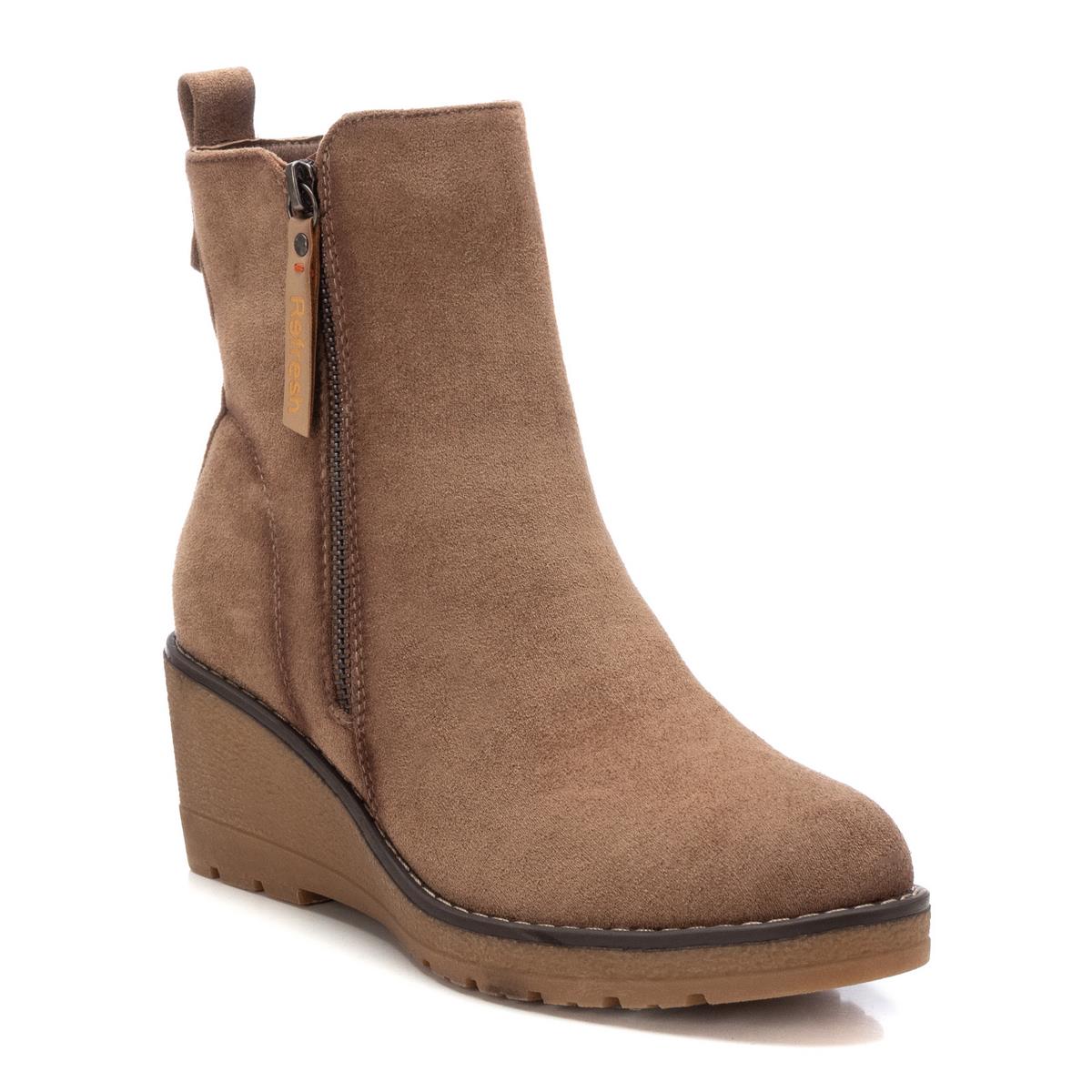 Bottine Coin Décontractée Fermeture éclair taupe, REFRESH