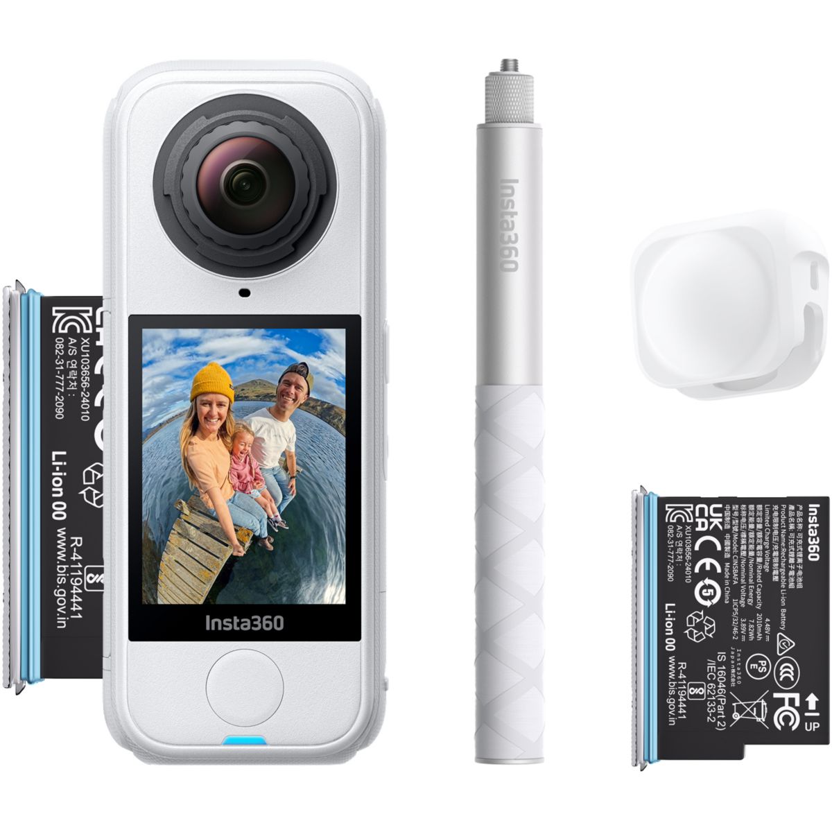 Caméra 360 X4 Air Starter pack Arctic White couleur unique, INSTA360